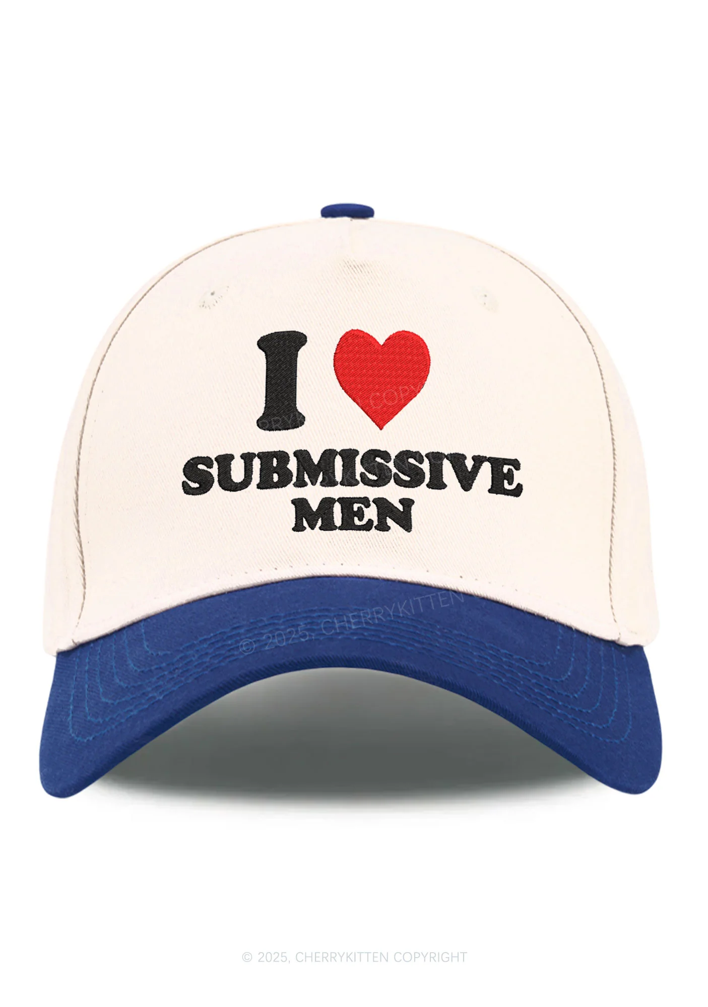 Embroidered I Love S Men Y2K Color Block Baseball Cap Cherrykitten - Image 5