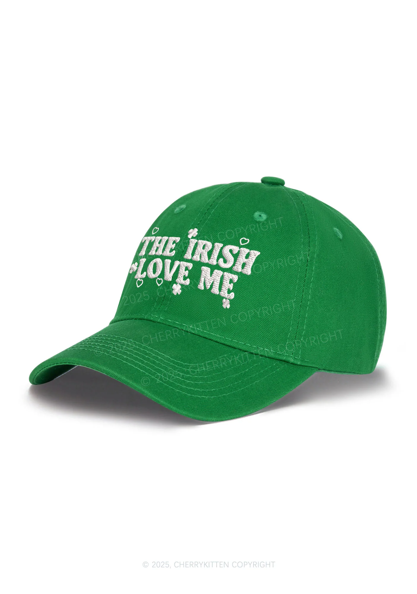 Embroidered Irish Love Me St Patricks Y2K Baseball Cap Cherrykitten - Image 2