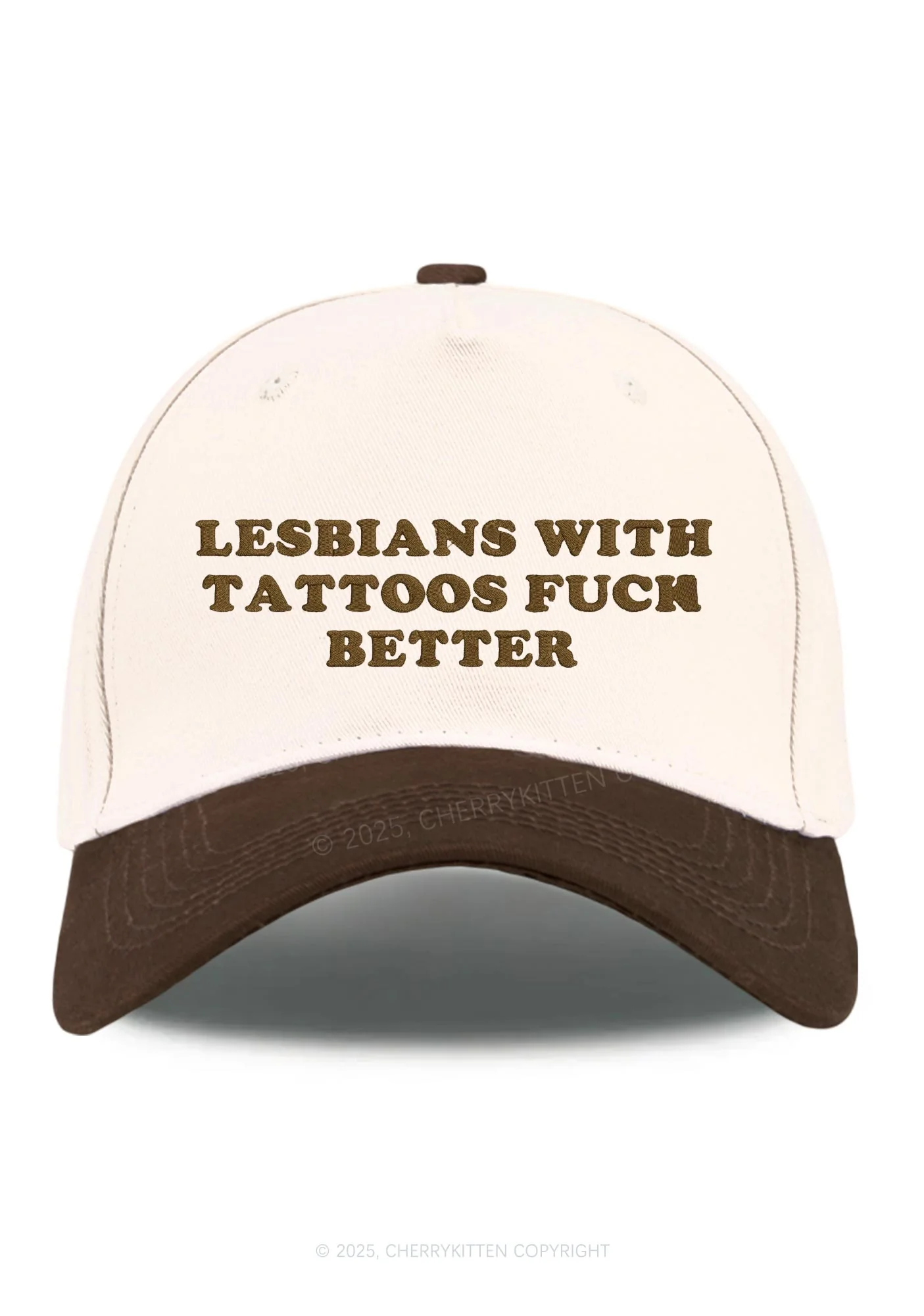 Embroidered Lesbians With Tattoos Pride Y2K Color Block Baseball Cap Cherrykitten - Image 10