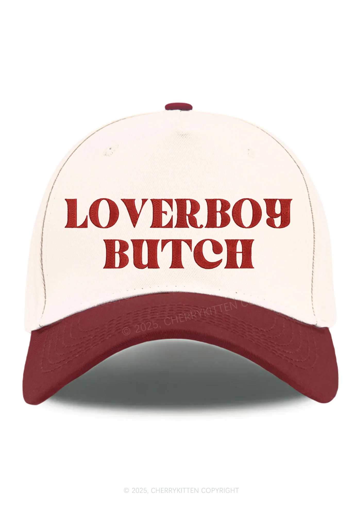 Embroidered Loverboy Butch Pride Y2K Color Block Baseball Cap Cherrykitten - Image 10