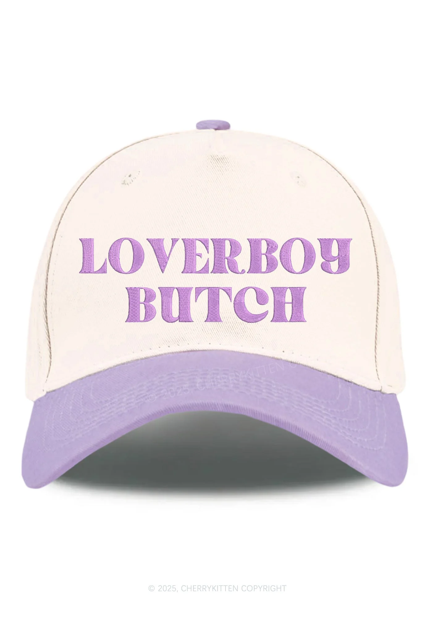Embroidered Loverboy Butch Pride Y2K Color Block Baseball Cap Cherrykitten - Image 12