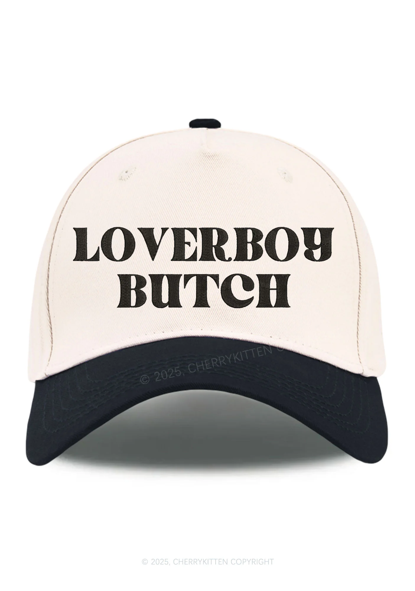 Embroidered Loverboy Butch Pride Y2K Color Block Baseball Cap Cherrykitten - Image 3