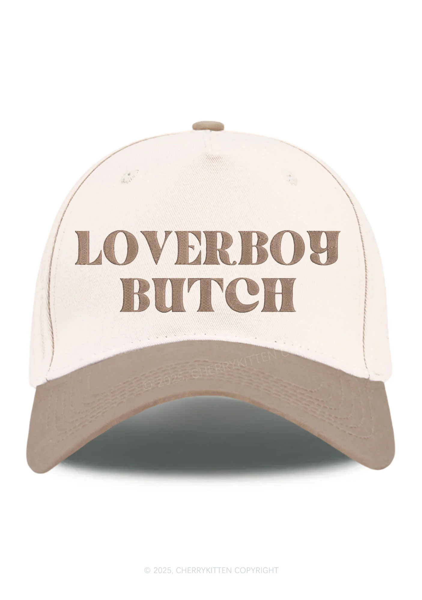 Embroidered Loverboy Butch Pride Y2K Color Block Baseball Cap Cherrykitten - Image 5