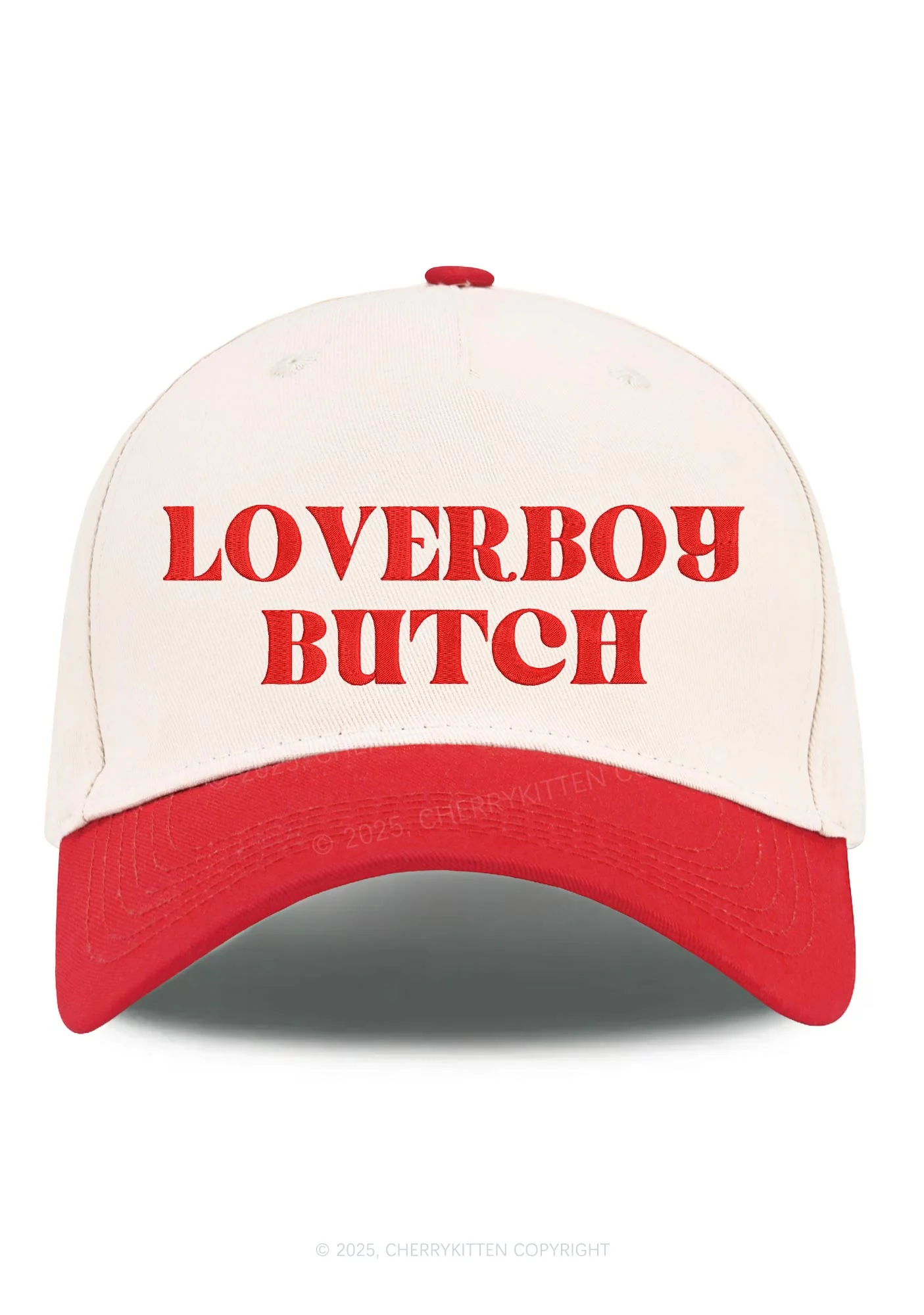 Embroidered Loverboy Butch Pride Y2K Color Block Baseball Cap Cherrykitten - Image 8