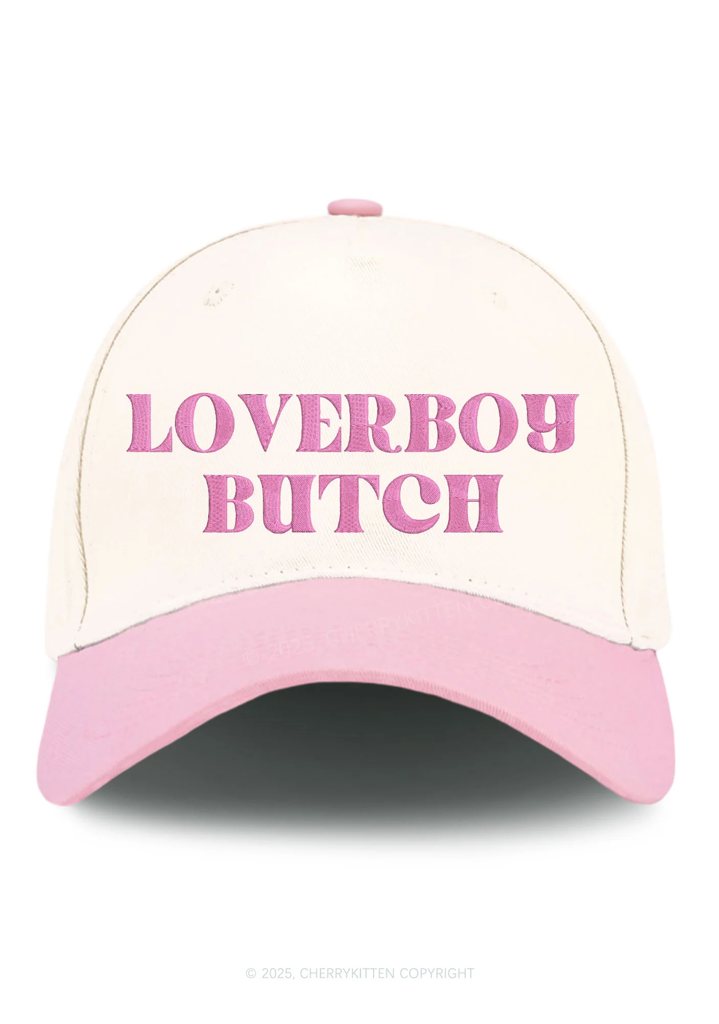 Embroidered Loverboy Butch Pride Y2K Color Block Baseball Cap Cherrykitten - Image 9