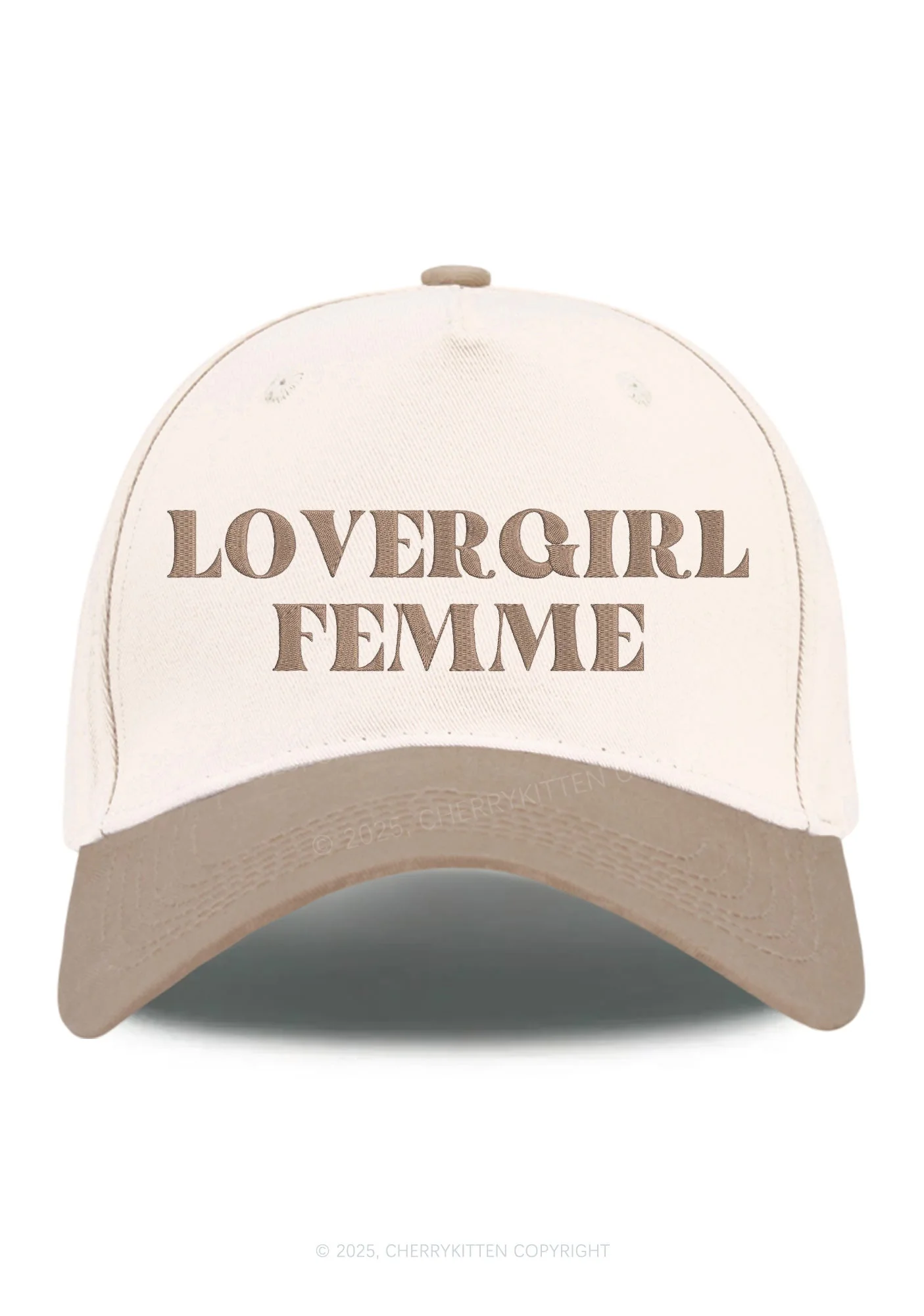 Embroidered Lovergirl Femme Pride Y2K Color Block Baseball Cap Cherrykitten - Image 13