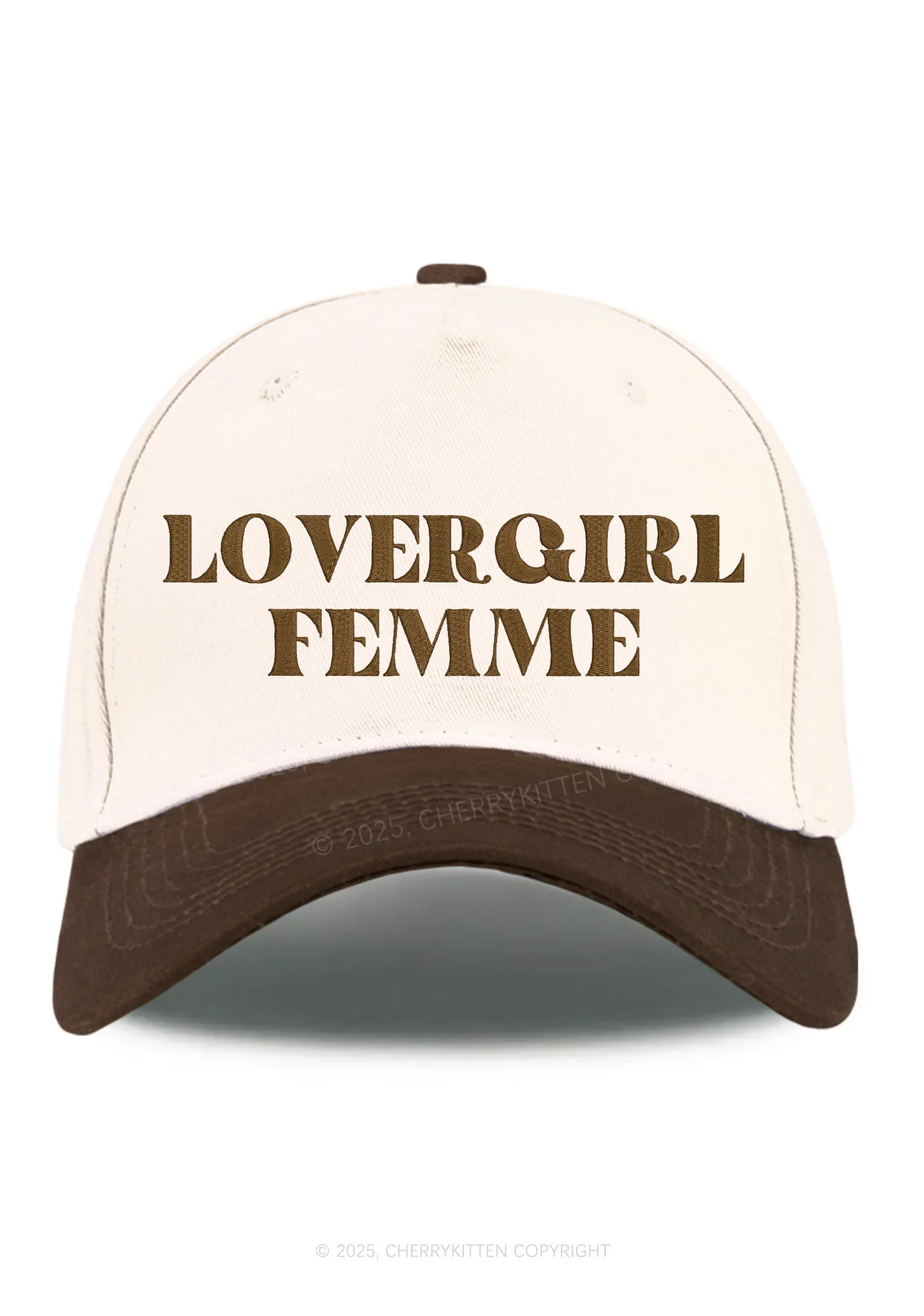 Embroidered Lovergirl Femme Pride Y2K Color Block Baseball Cap Cherrykitten - Image 8