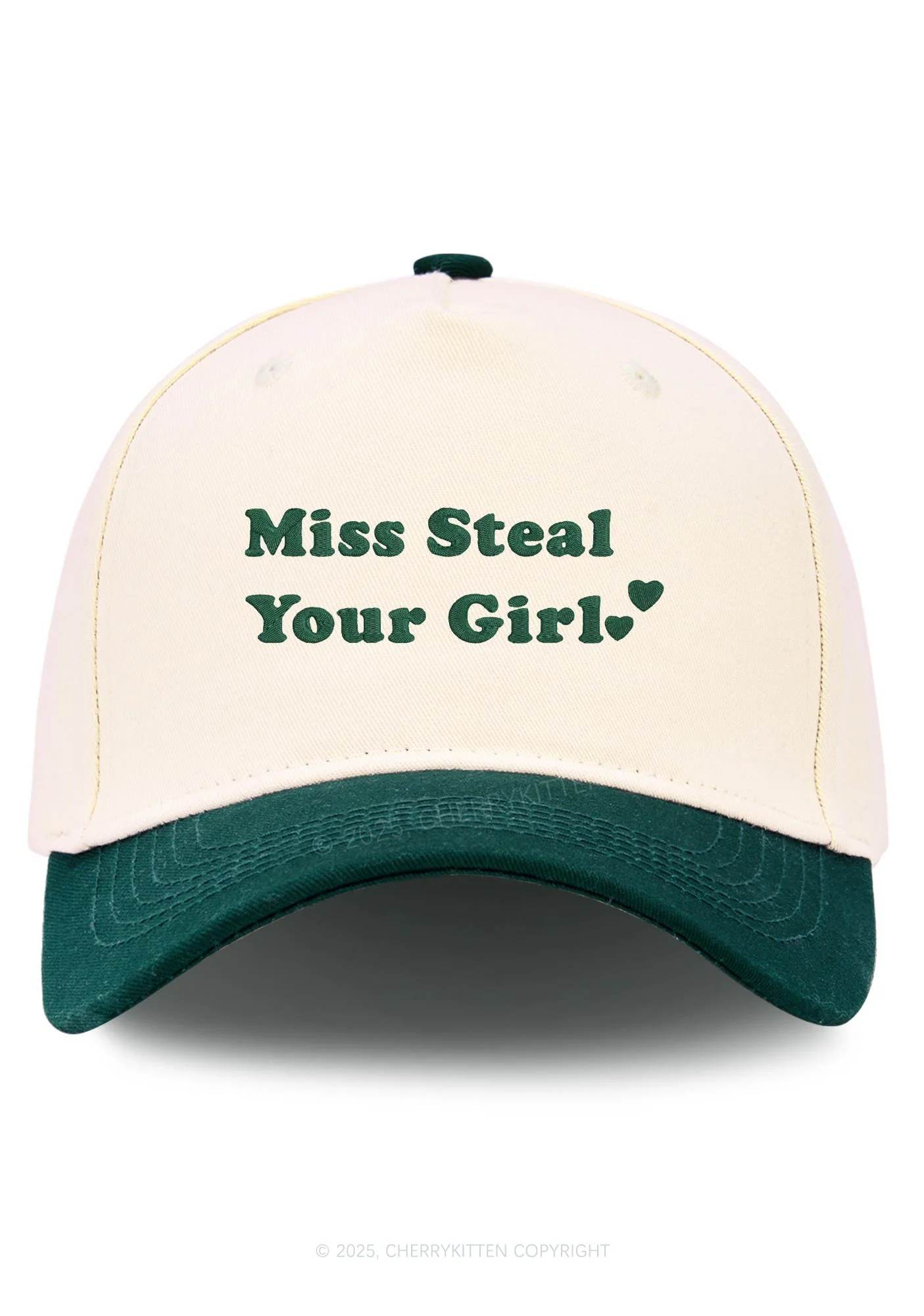Embroidered Miss Steal Your Girl Pride Y2K Color Block Baseball Cap Cherrykitten - Image 11
