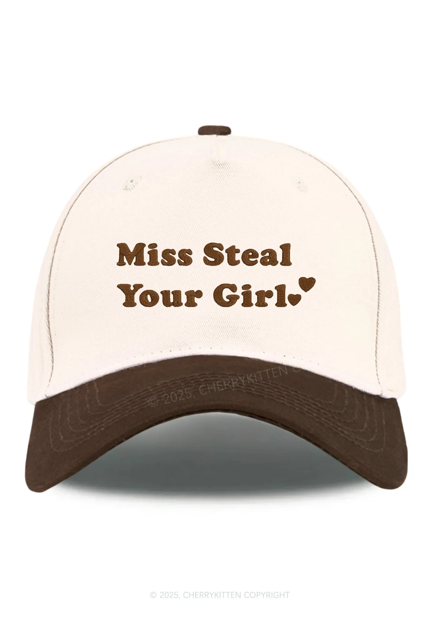 Embroidered Miss Steal Your Girl Pride Y2K Color Block Baseball Cap Cherrykitten - Image 12