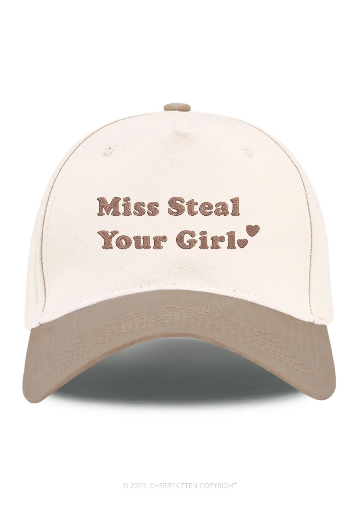 Embroidered Miss Steal Your Girl Pride Y2K Color Block Baseball Cap Cherrykitten - Image 13