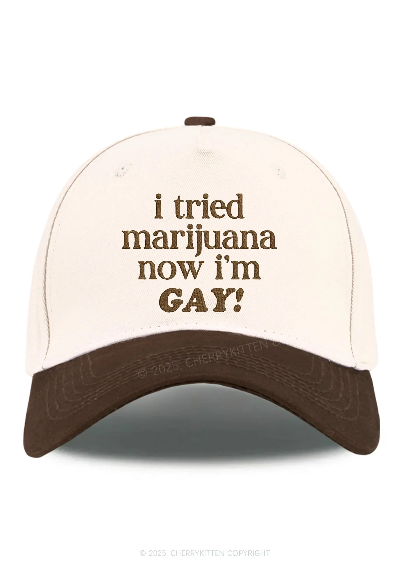 Embroidered Now Im Gay Pride Y2K Color Block Baseball Cap Cherrykitten - Image 12