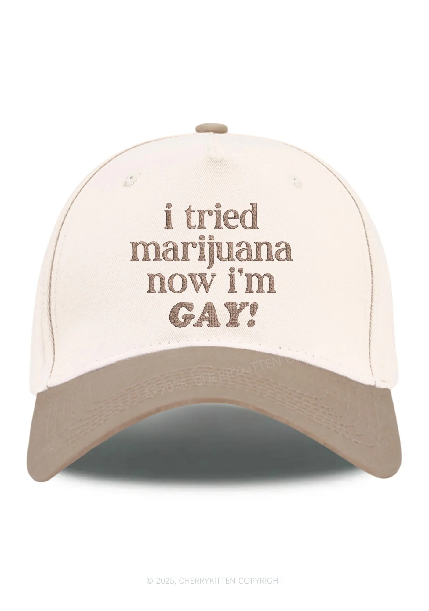 Embroidered Now Im Gay Pride Y2K Color Block Baseball Cap Cherrykitten - Image 13