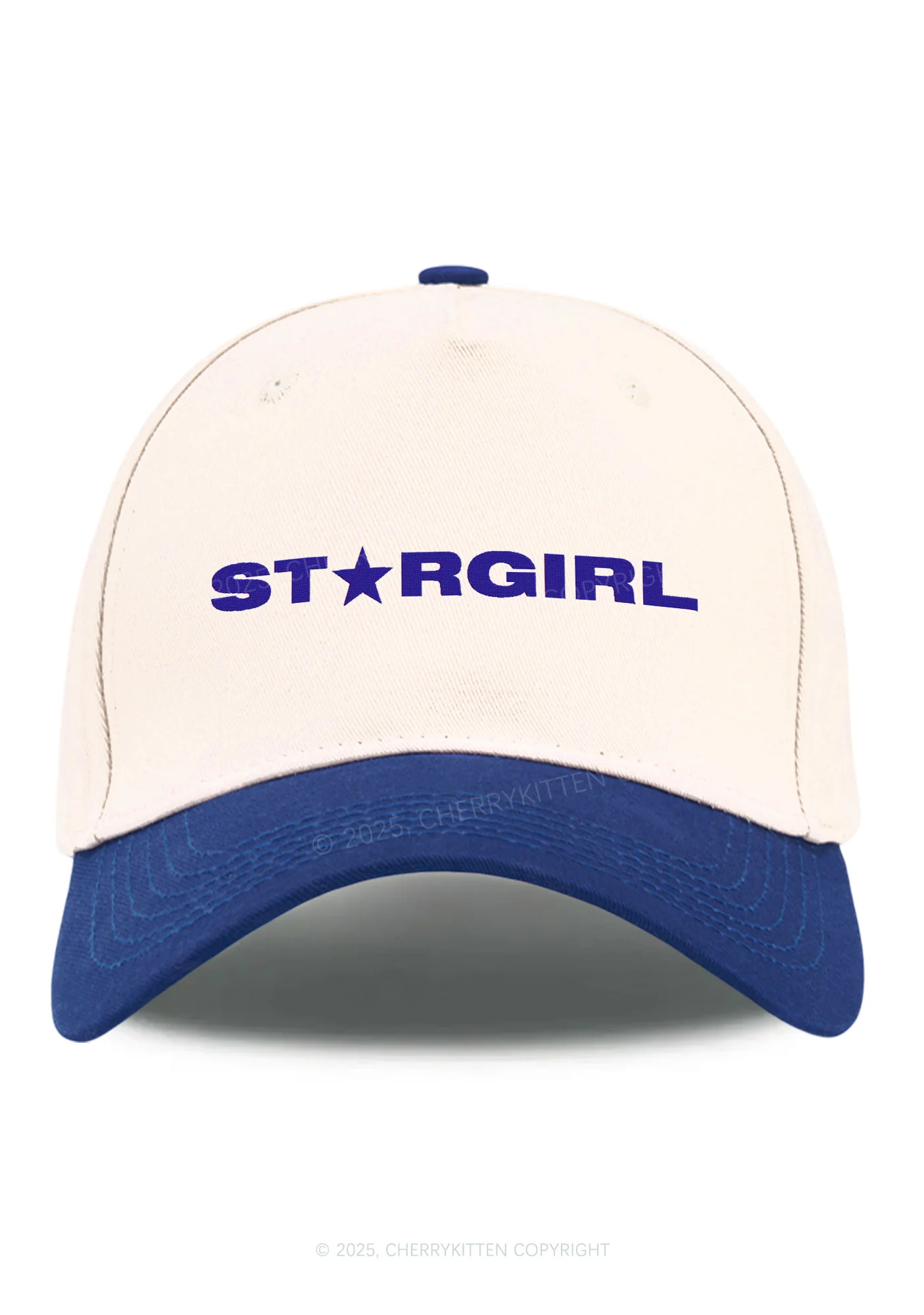 Embroidered Red Stargirl Y2K Color Block Baseball Cap Cherrykitten - Image 4