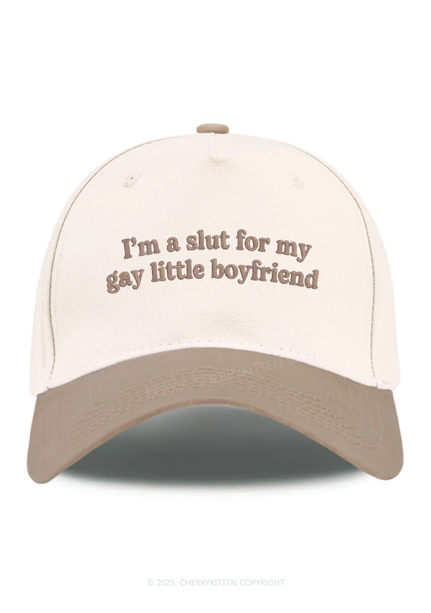 Embroidered Slxt For My Gay BF Pride Y2K Color Block Baseball Cap Cherrykitten - Image 10