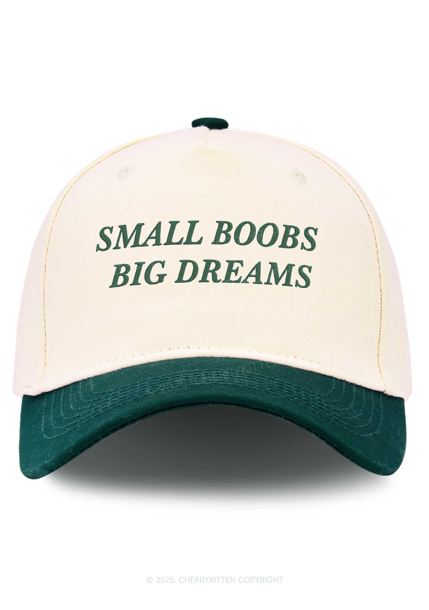 Embroidered Small But Big Dreams Y2K Color Block Baseball Cap Cherrykitten - Image 5
