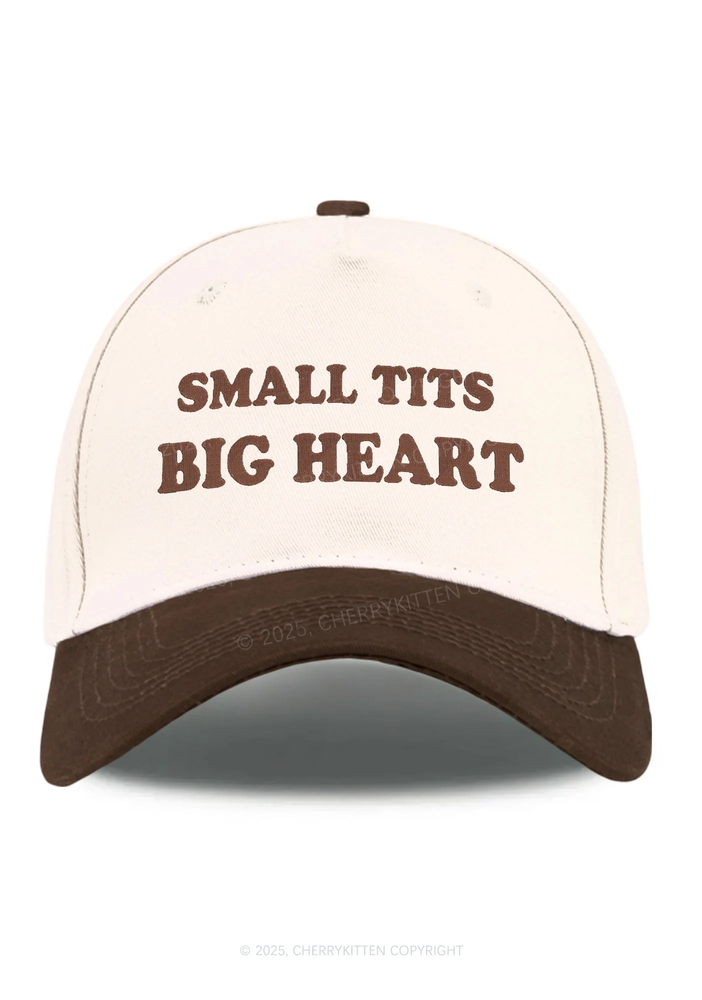 Embroidered Small But Big Heart Y2K Color Block Baseball Cap Cherrykitten - Image 6