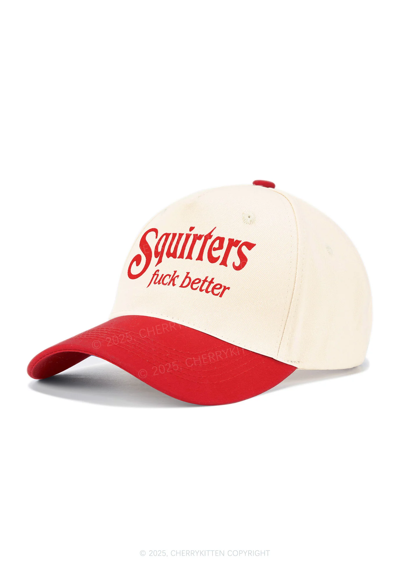 Embroidered Squirters Fxxk Better Y2K Color Block Baseball Cap Cherrykitten - Image 2