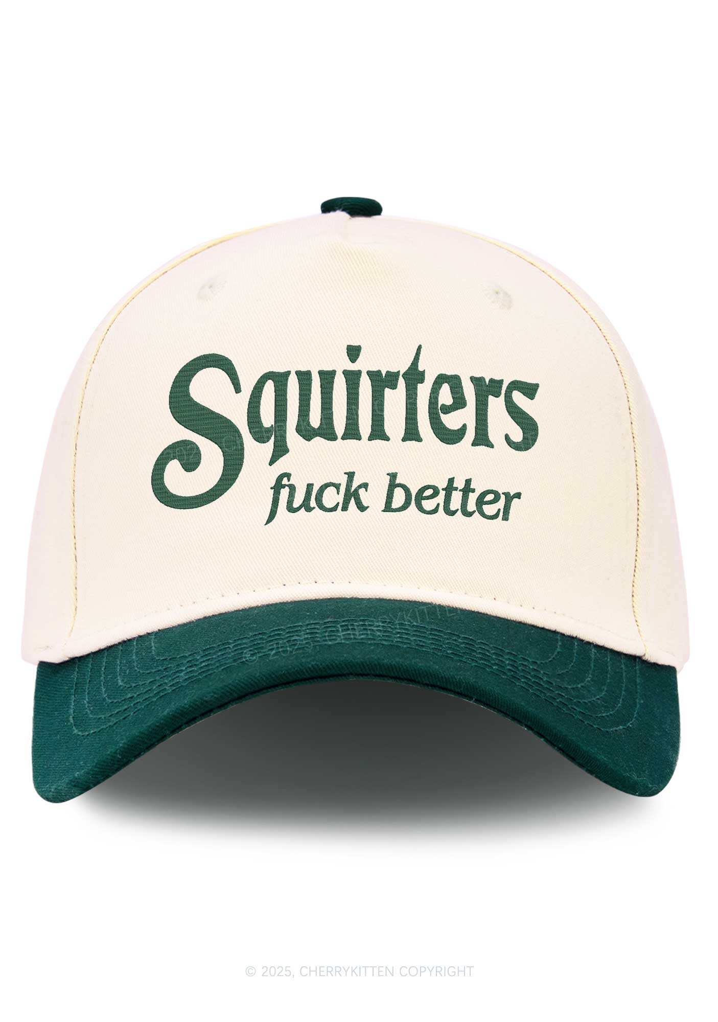 Embroidered Squirters Fxxk Better Y2K Color Block Baseball Cap Cherrykitten - Image 5