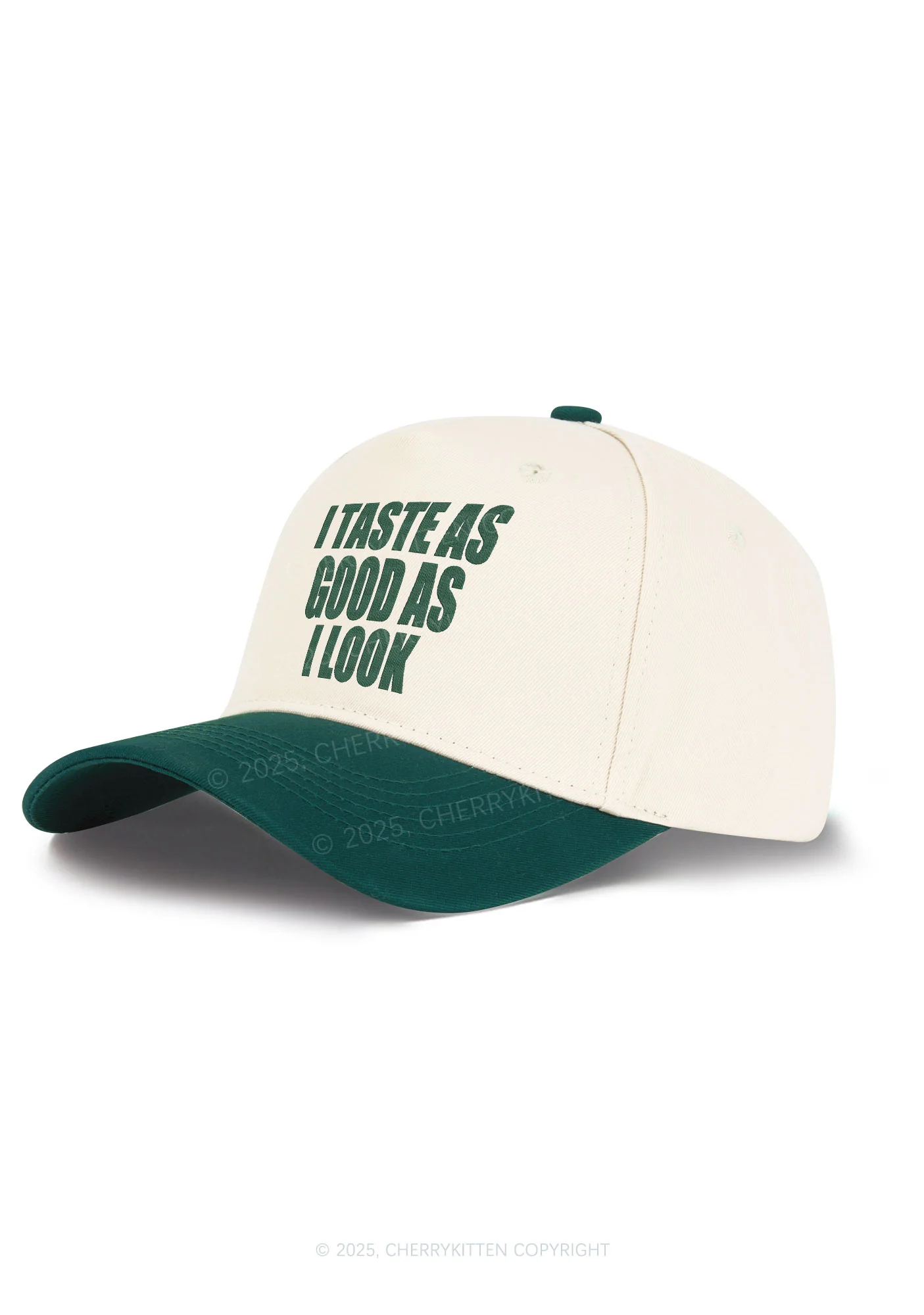 Embroidered Taste Good Y2K Color Block Baseball Cap Cherrykitten - Image 2