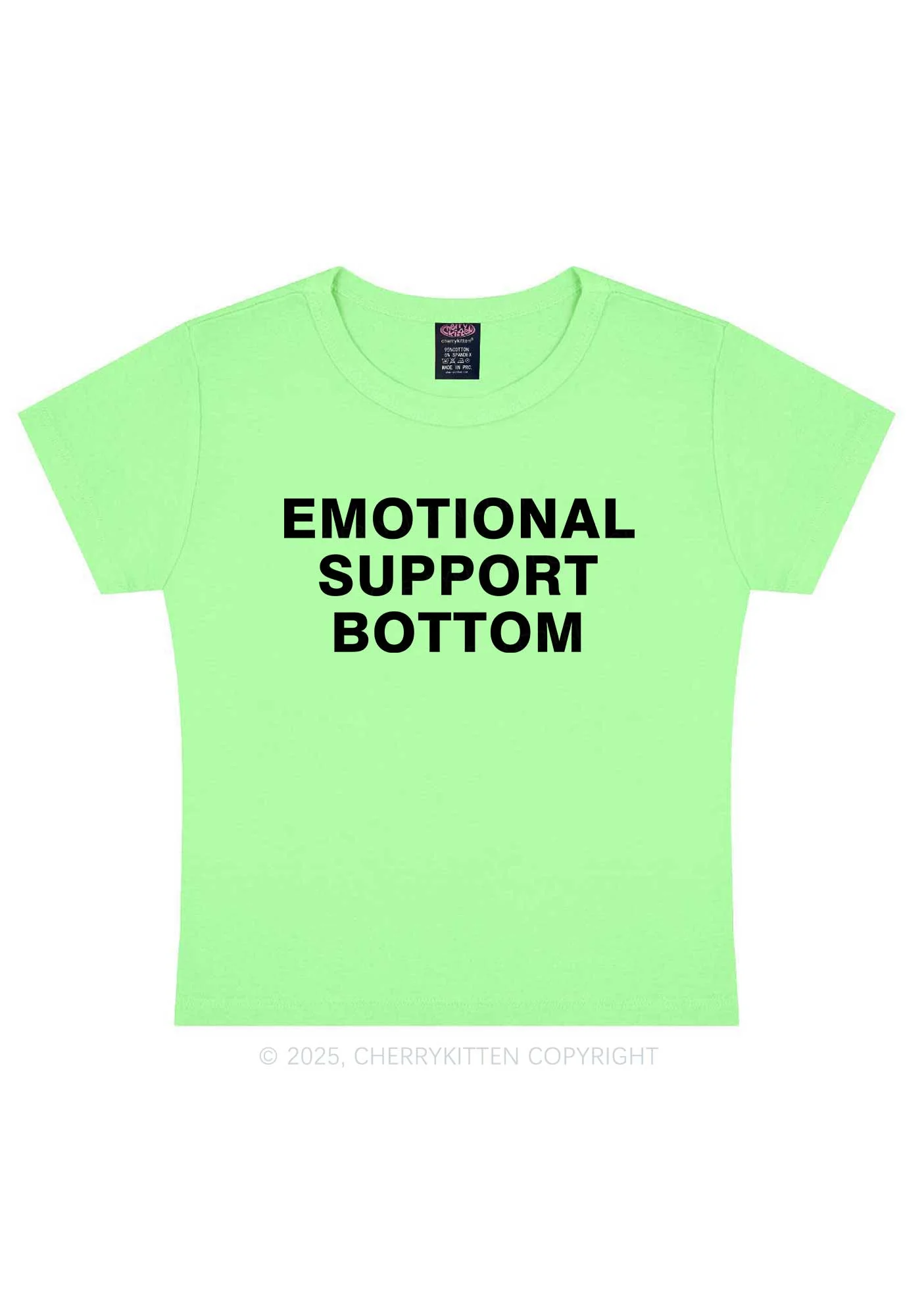 Emotional Support Bottom Pride Y2K Baby Tee Cherrykitten - Image 12