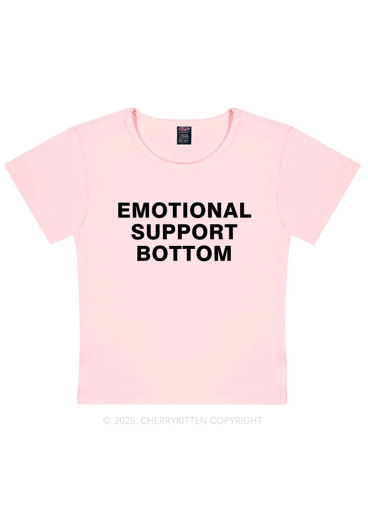 Emotional Support Bottom Pride Y2K Baby Tee Cherrykitten - Image 13