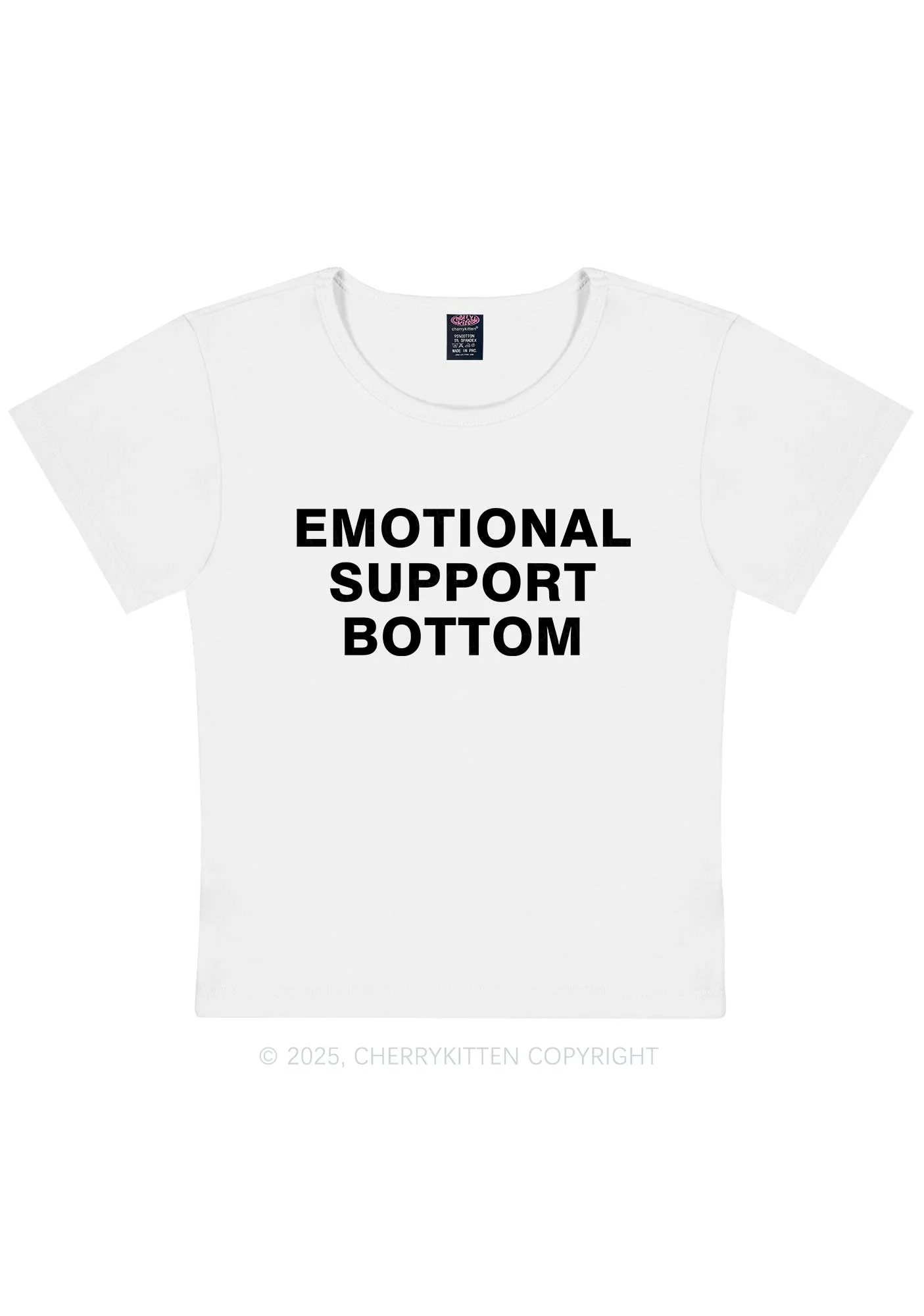 Emotional Support Bottom Pride Y2K Baby Tee Cherrykitten - Image 6
