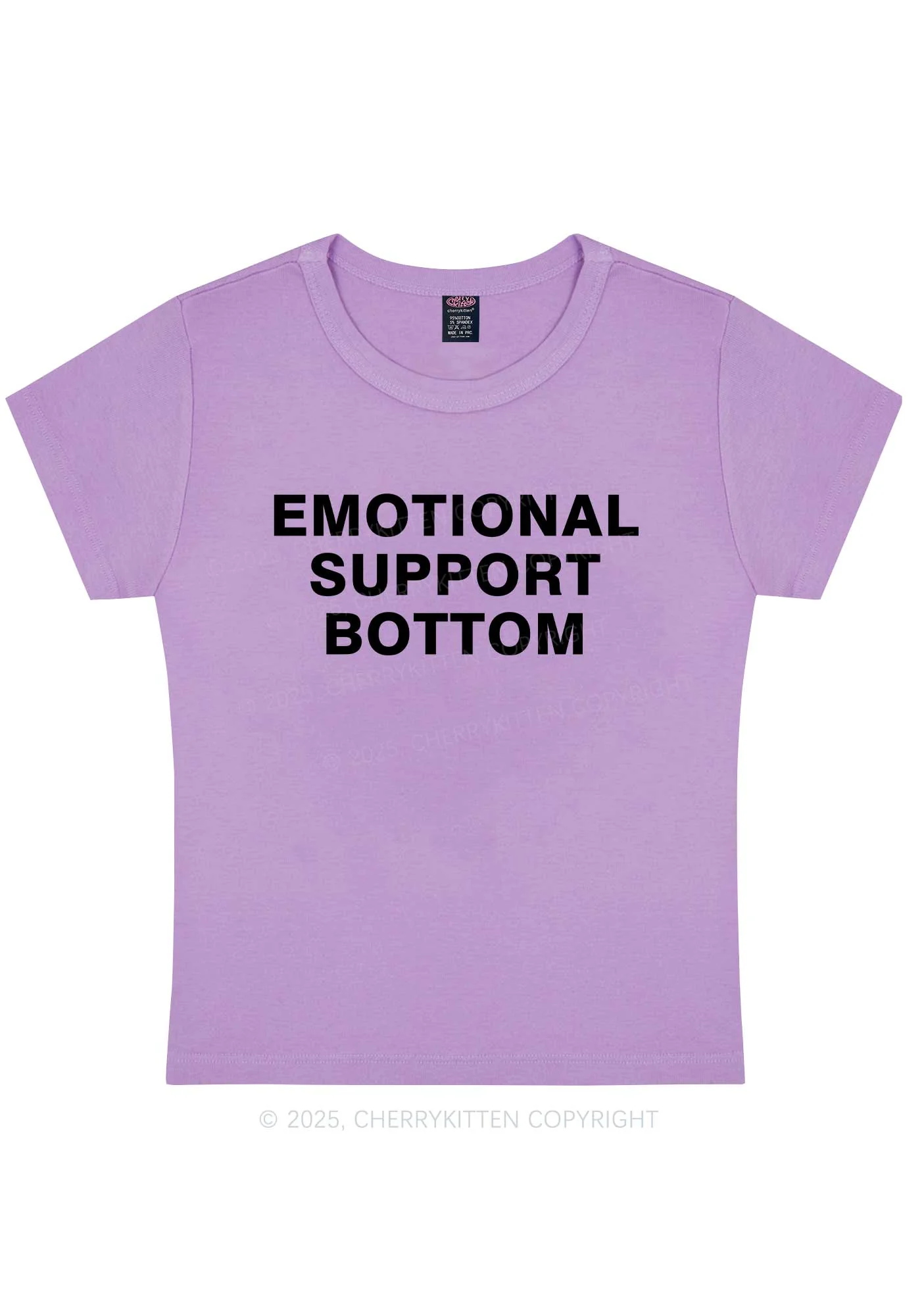 Emotional Support Bottom Pride Y2K Baby Tee Cherrykitten - Image 7