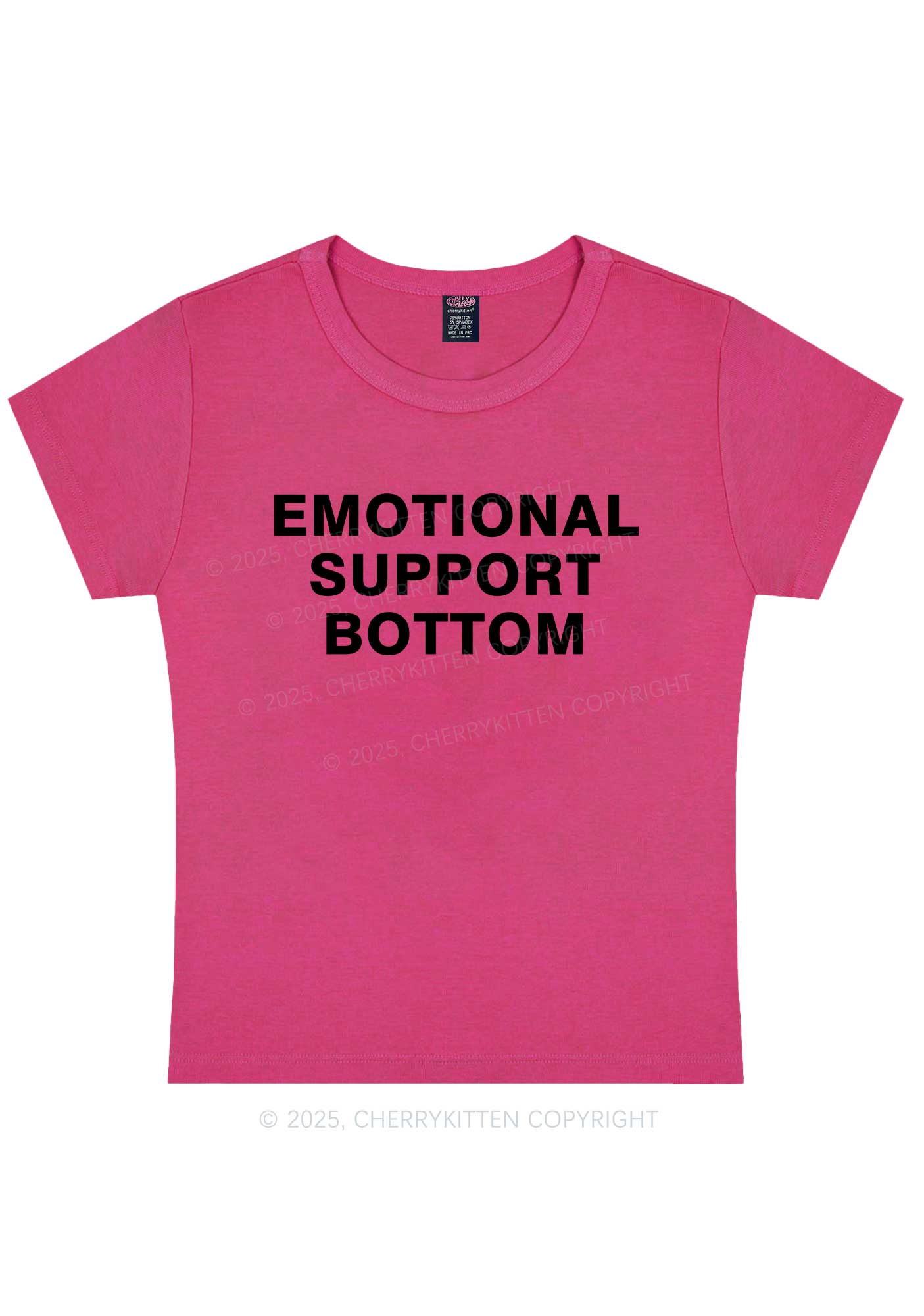 Emotional Support Bottom Pride Y2K Baby Tee Cherrykitten - Image 8