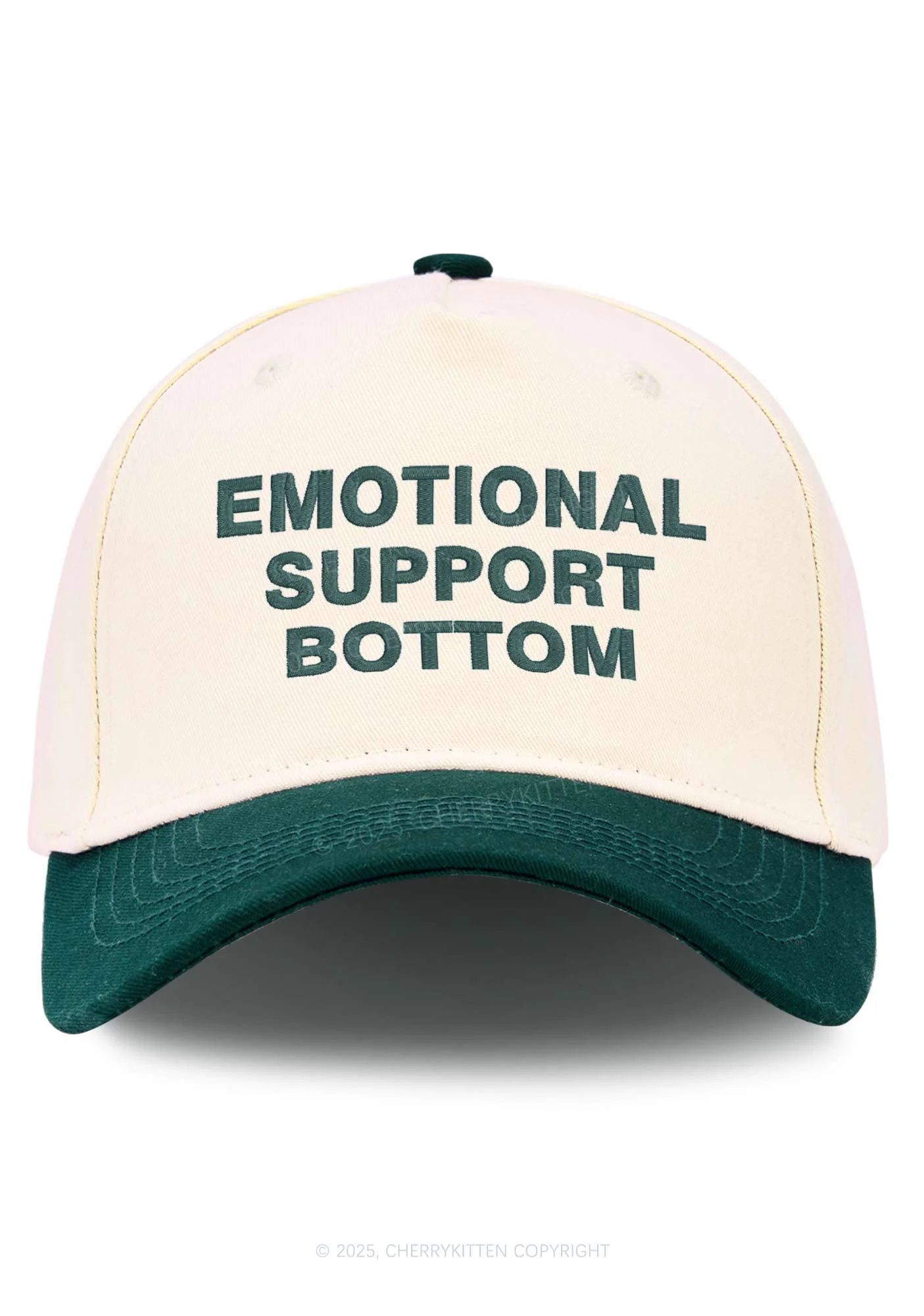 Emotional Support Bottom Pride Y2K Color Block Baseball Cap Cherrykitten - Image 4