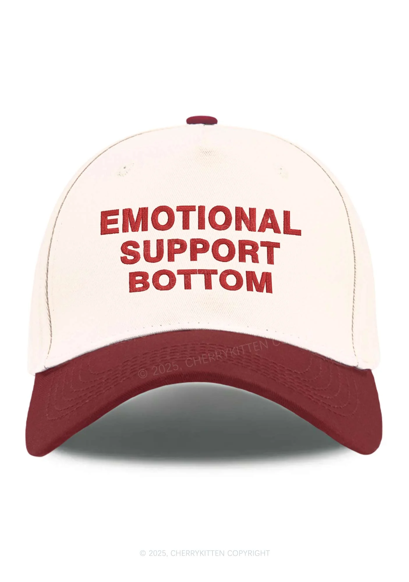 Emotional Support Bottom Pride Y2K Color Block Baseball Cap Cherrykitten - Image 5