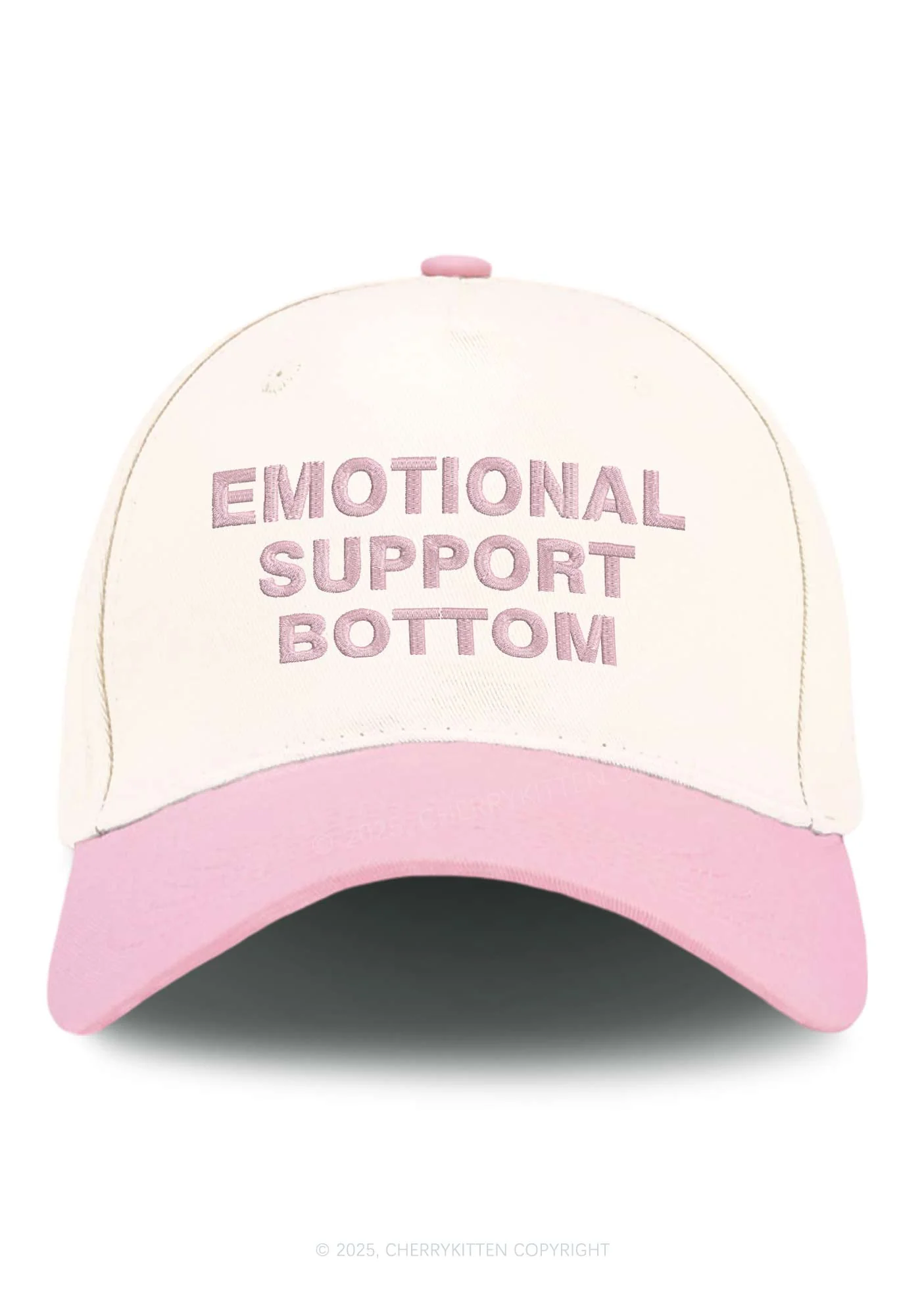 Emotional Support Bottom Pride Y2K Color Block Baseball Cap Cherrykitten - Image 6
