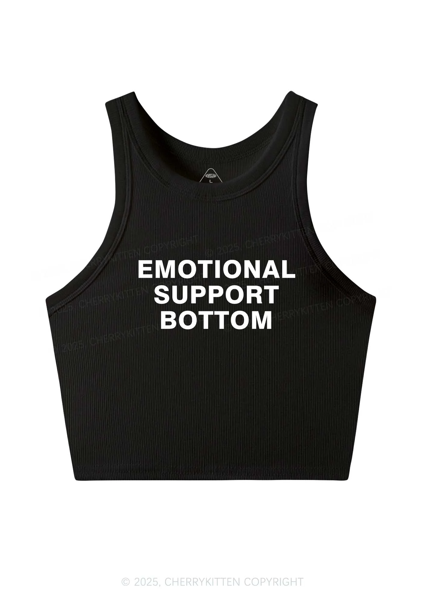 Emotional Support Bottom Pride Y2K Crop Tank Top Cherrykitten - Image 3