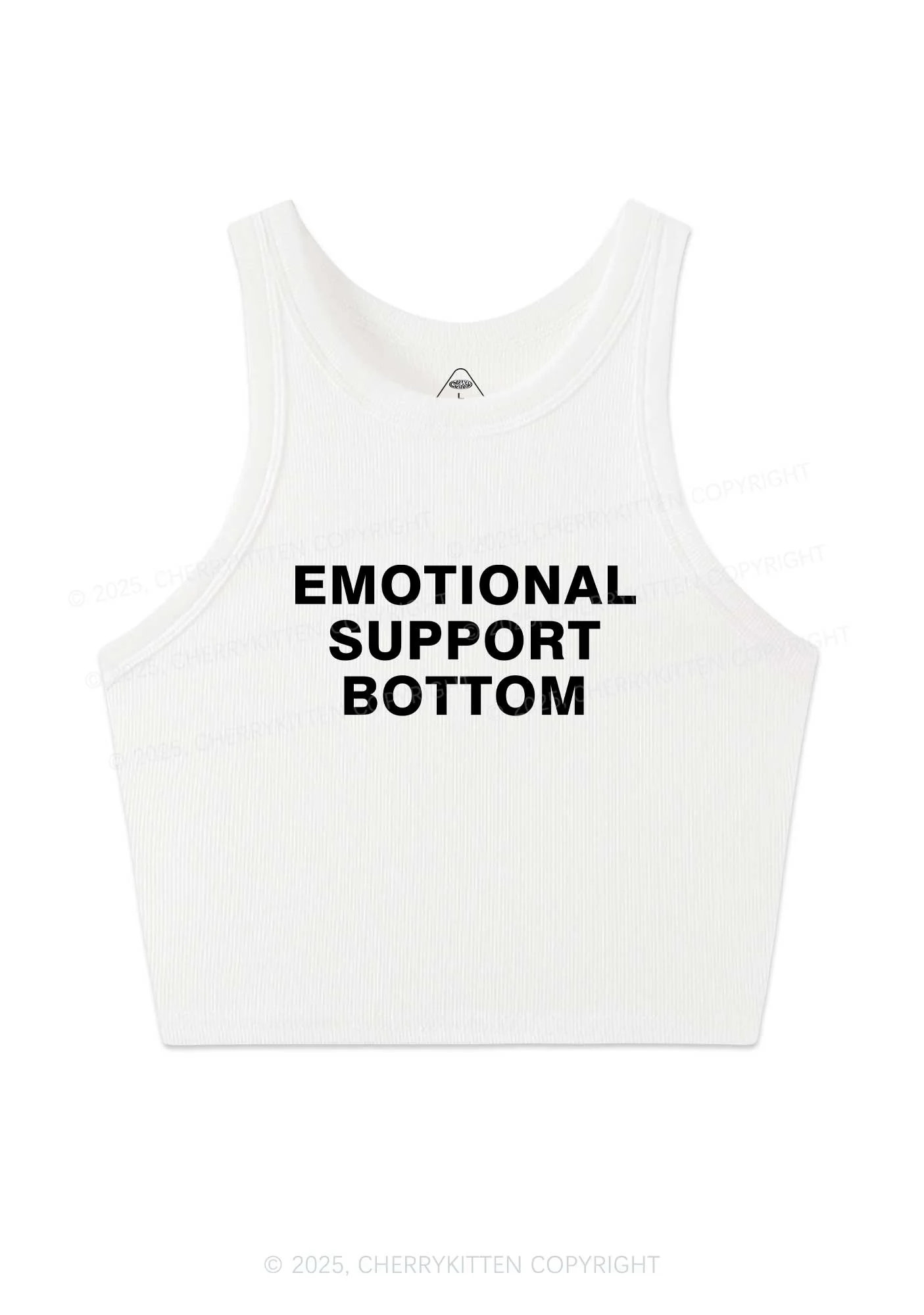 Emotional Support Bottom Pride Y2K Crop Tank Top Cherrykitten - Image 4