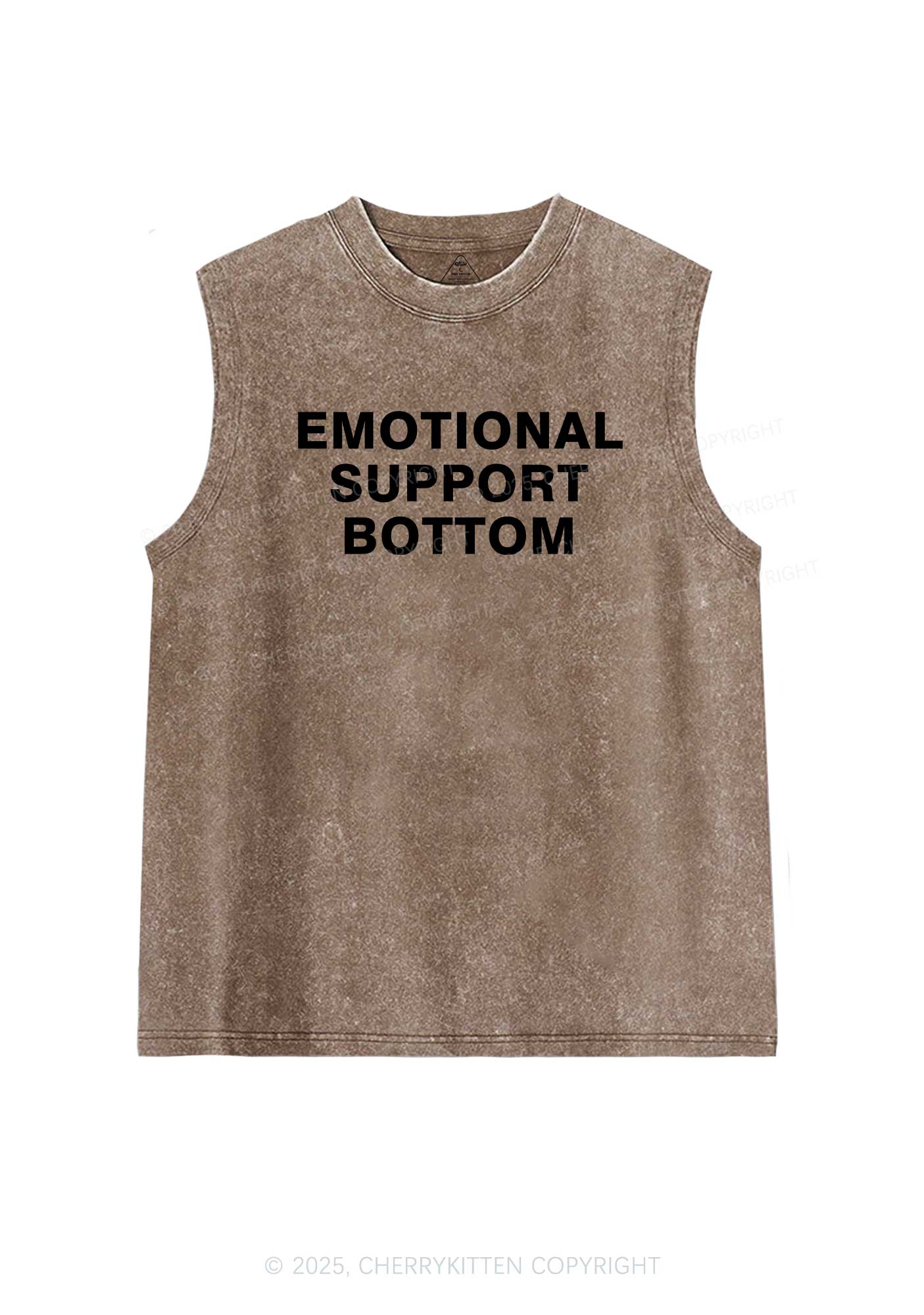 Emotional Support Bottom Pride Y2K Washed Muscle Tank Cherrykitten - Image 5