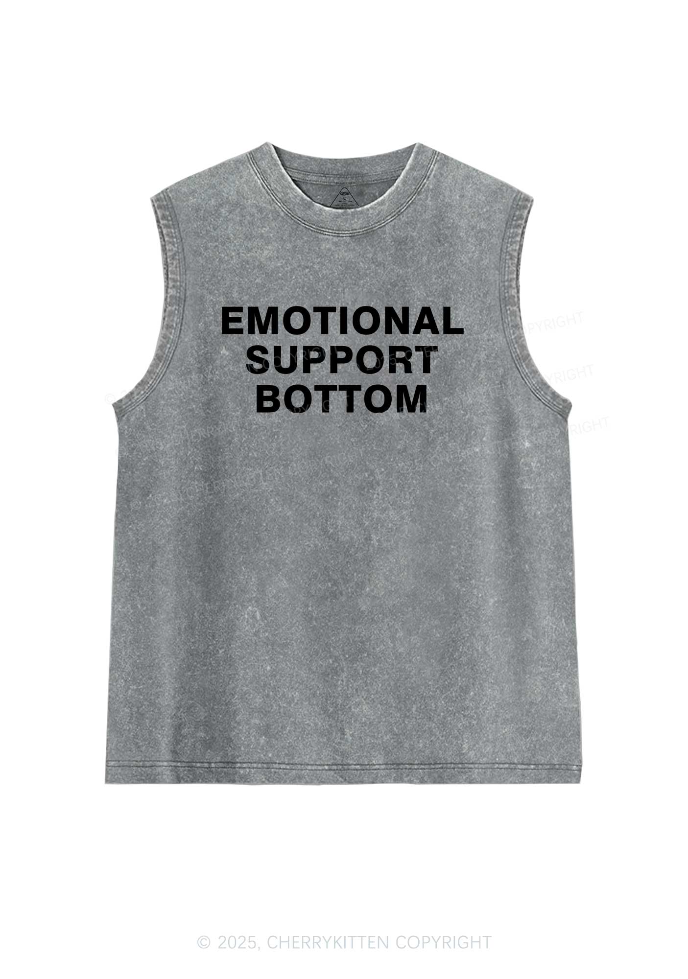 Emotional Support Bottom Pride Y2K Washed Muscle Tank Cherrykitten - Image 6