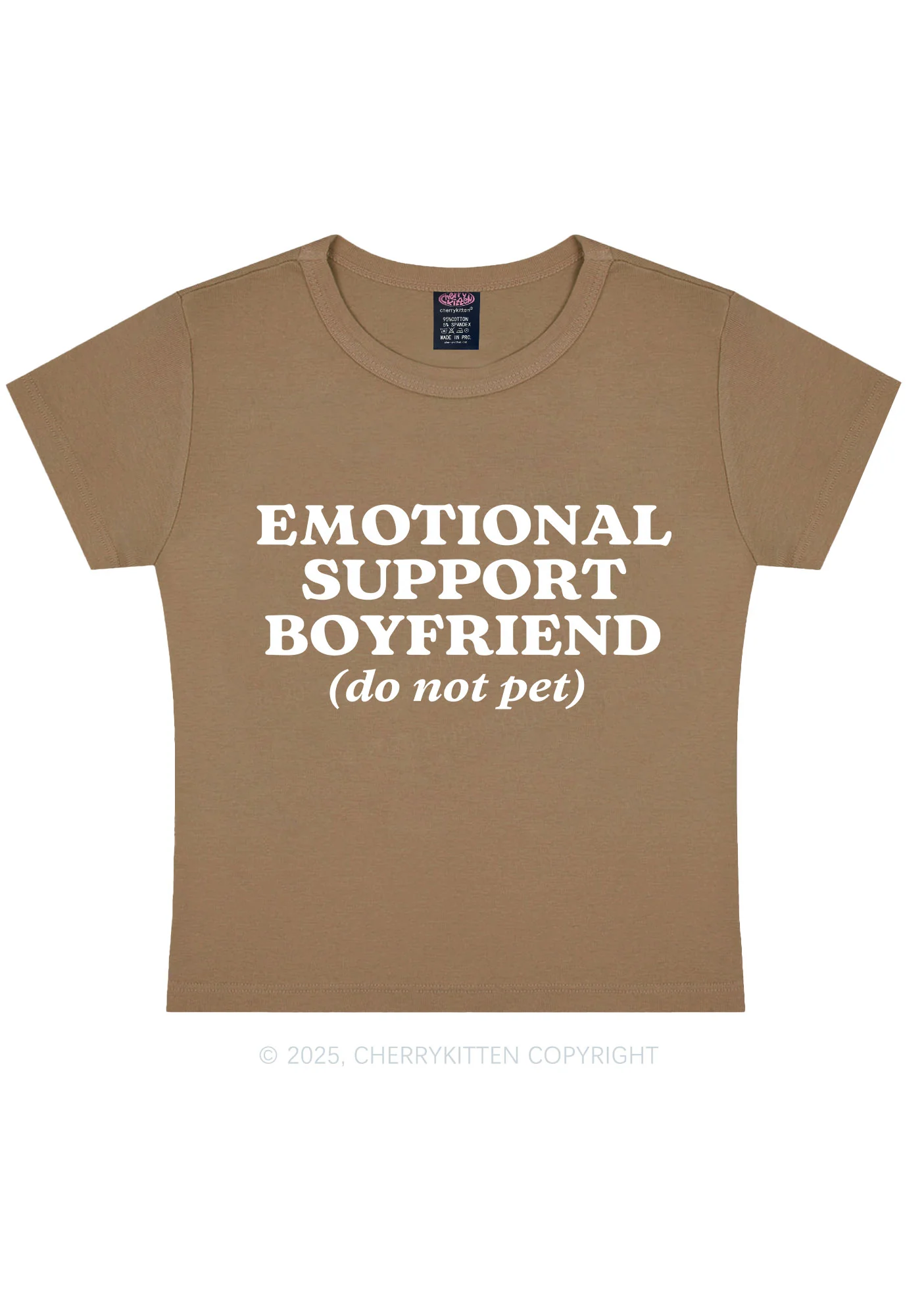 Emotional Support Boyfriend Valentine's Day Y2K Baby Tee Cherrykitten - Image 10