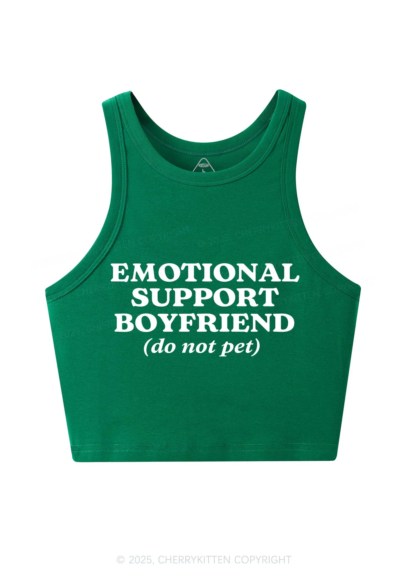 Emotional Support Boyfriend Valentine's Day Y2K Crop Tank Top Cherrykitten - Image 5