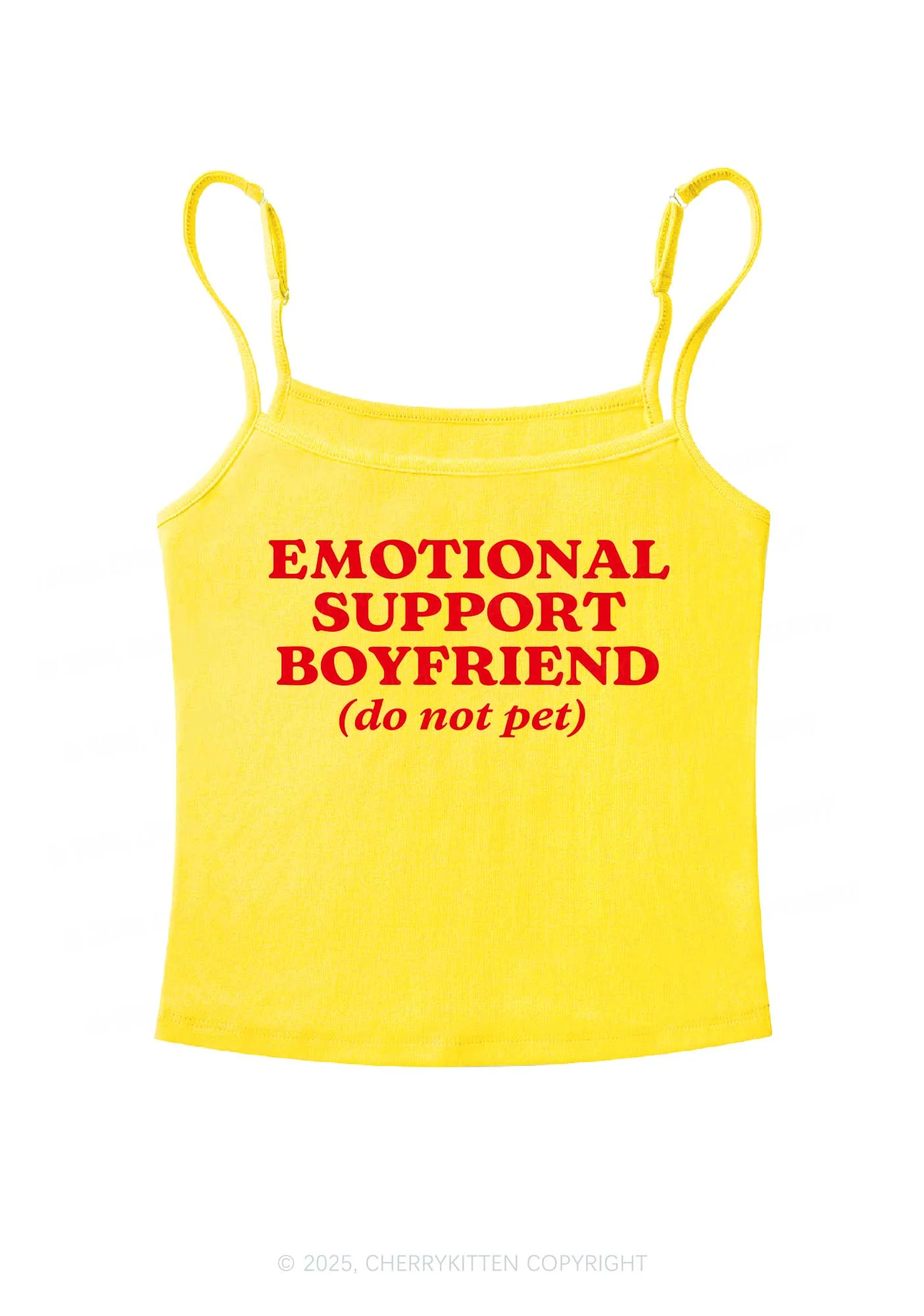 Emotional Support Boyfriend Valentine's Day Y2K Spaghetti Strap Cami Cherrykitten - Image 3