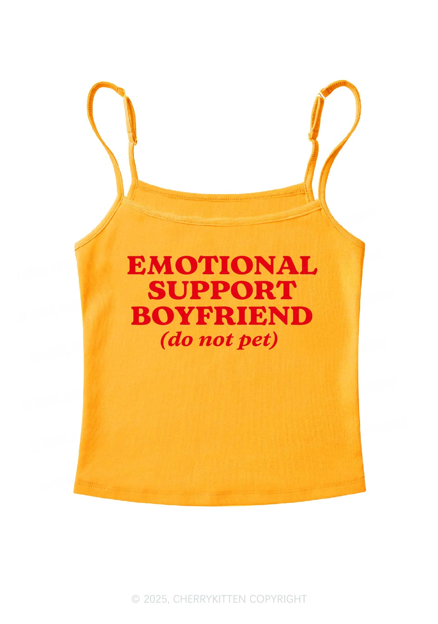 Emotional Support Boyfriend Valentine's Day Y2K Spaghetti Strap Cami Cherrykitten - Image 7