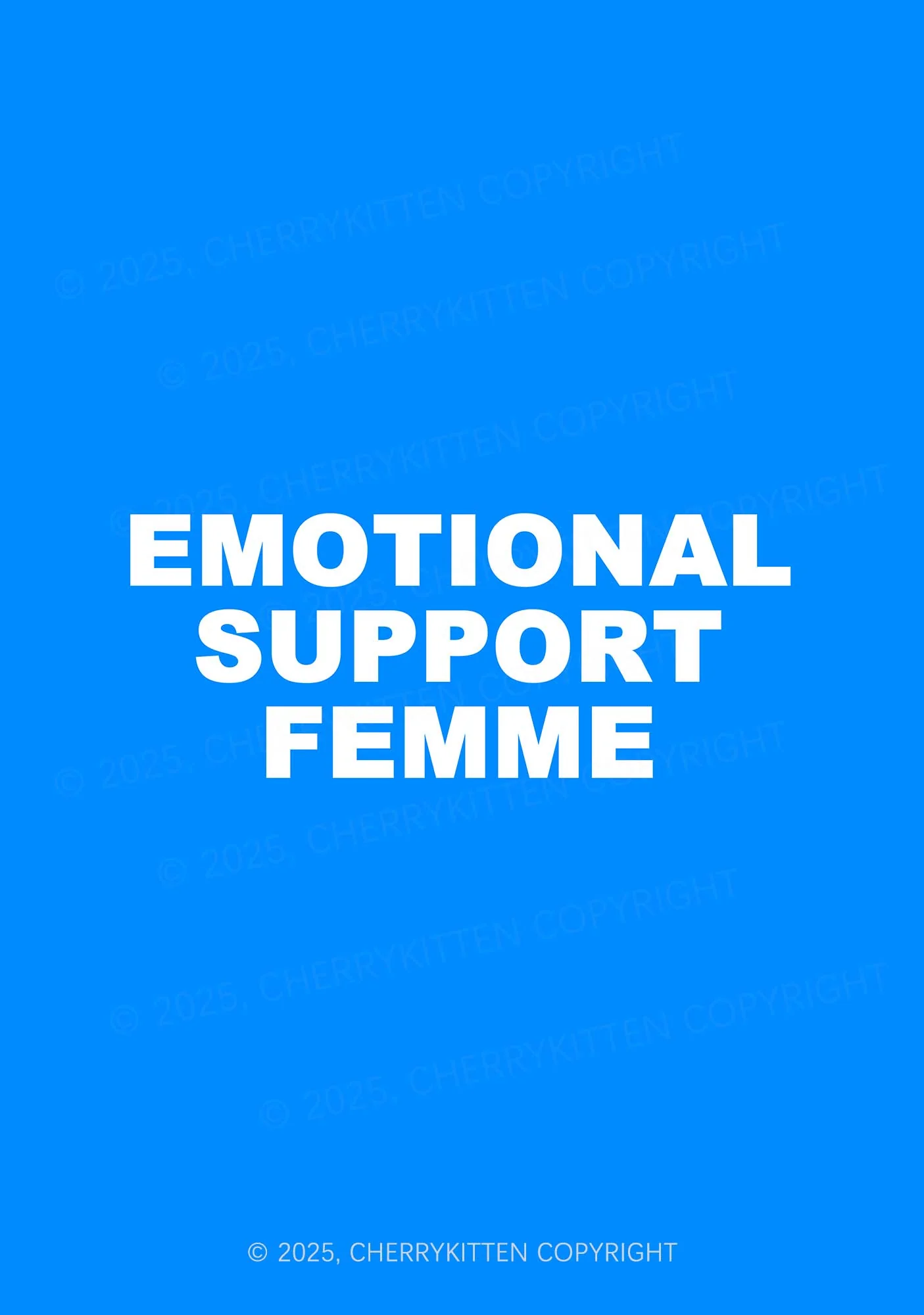 Emotional Support Femme 1Pc Y2K Pin Badge Cherrykitten - Image 2