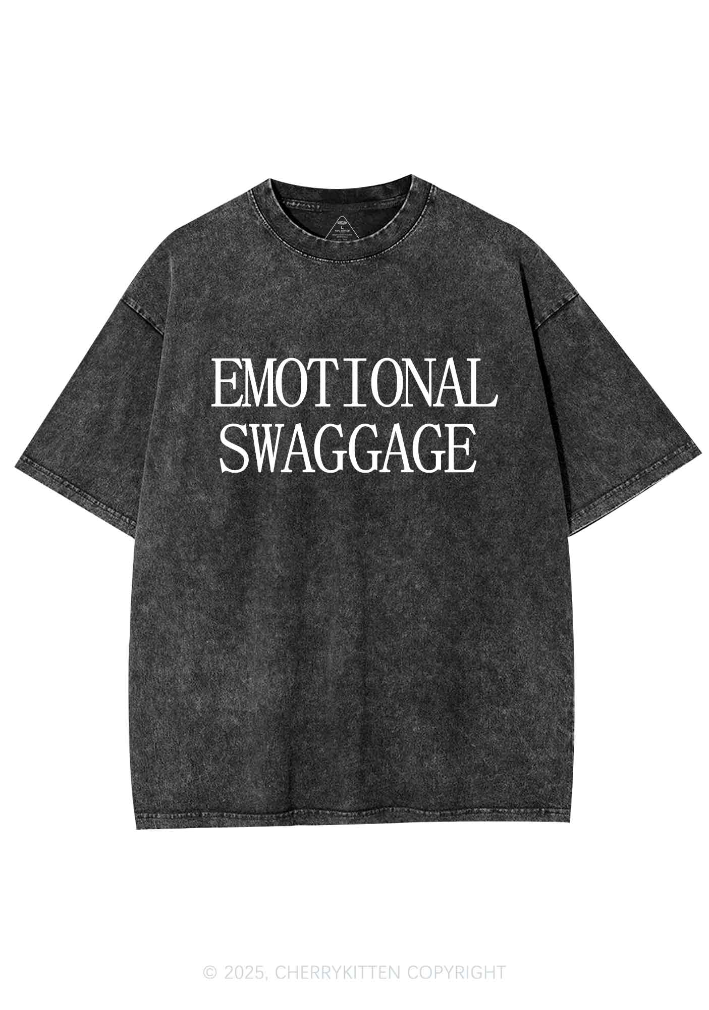 Emotional Swaggage Y2K Shirts Washed Tee Cherrykitten - Image 3