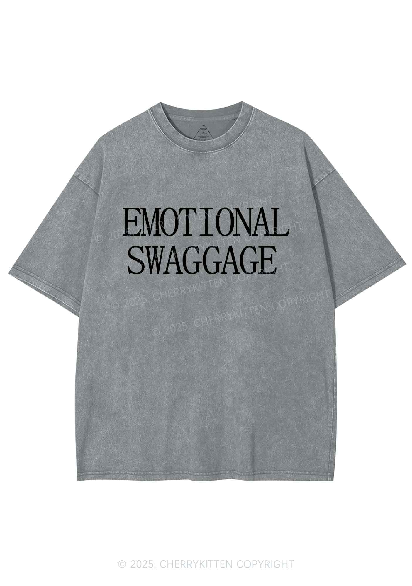Emotional Swaggage Y2K Shirts Washed Tee Cherrykitten - Image 7