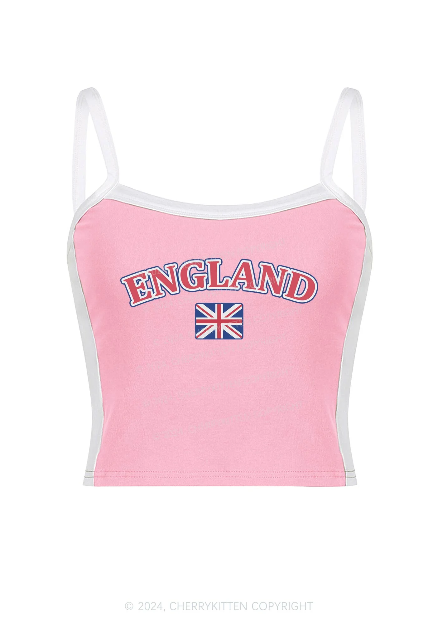 England Y2K Color Block Crop Cami Top Cherrykitten - Image 5