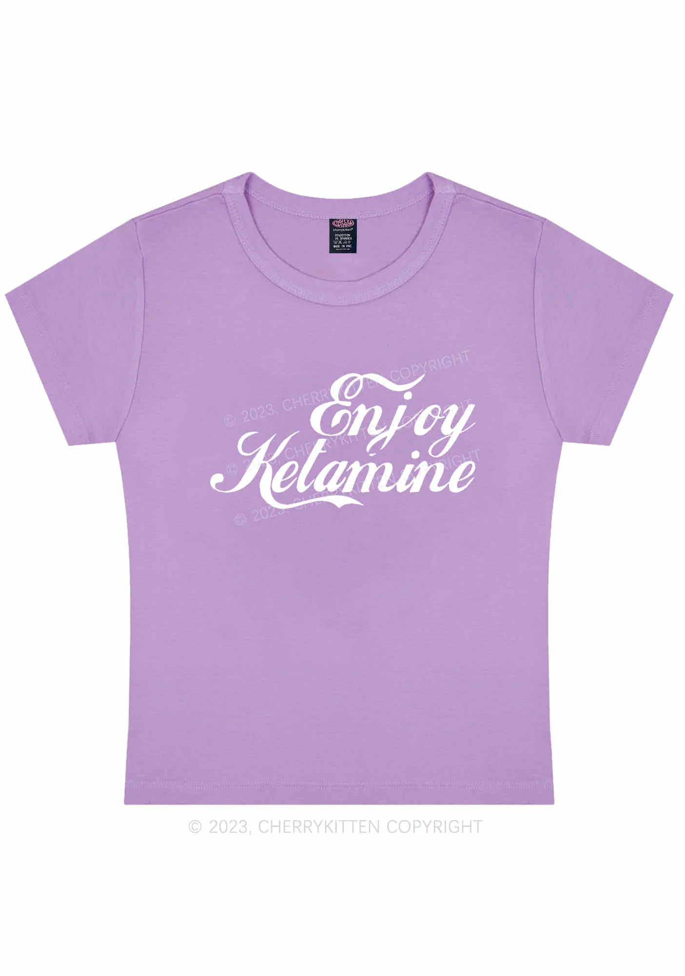 Enjoy Your K Y2K Baby Tee Cherrykitten - Image 5