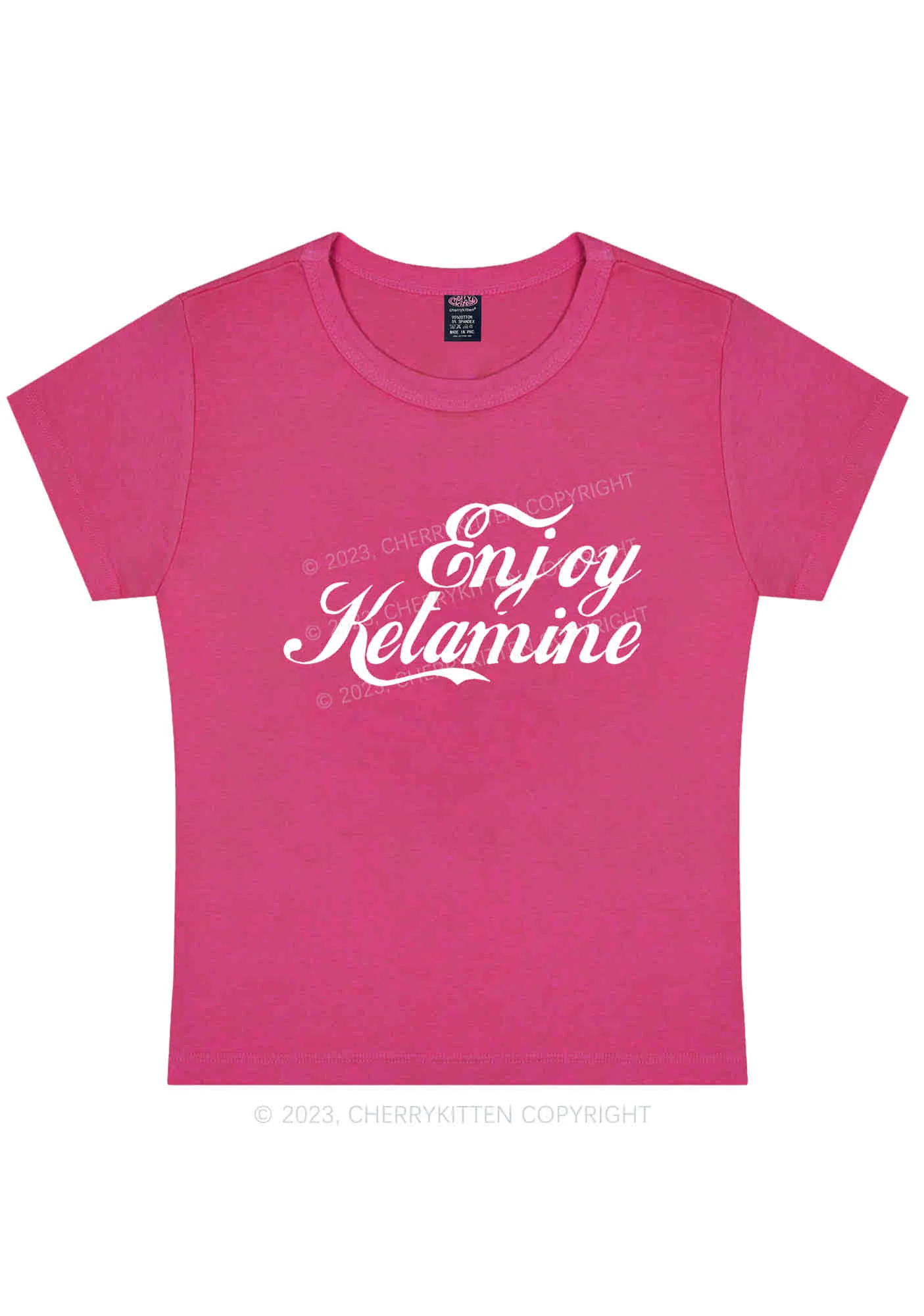 Enjoy Your K Y2K Baby Tee Cherrykitten - Image 6