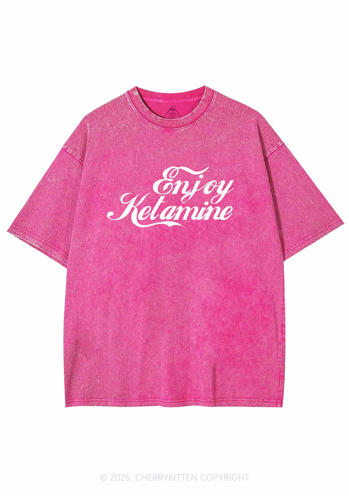 Enjoy Your K Y2K Washed Tee Cherrykitten - Image 3