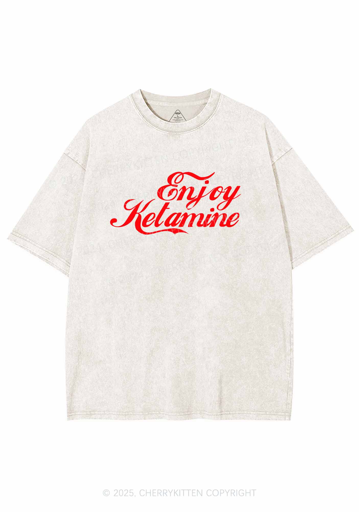 Enjoy Your K Y2K Washed Tee Cherrykitten - Image 4