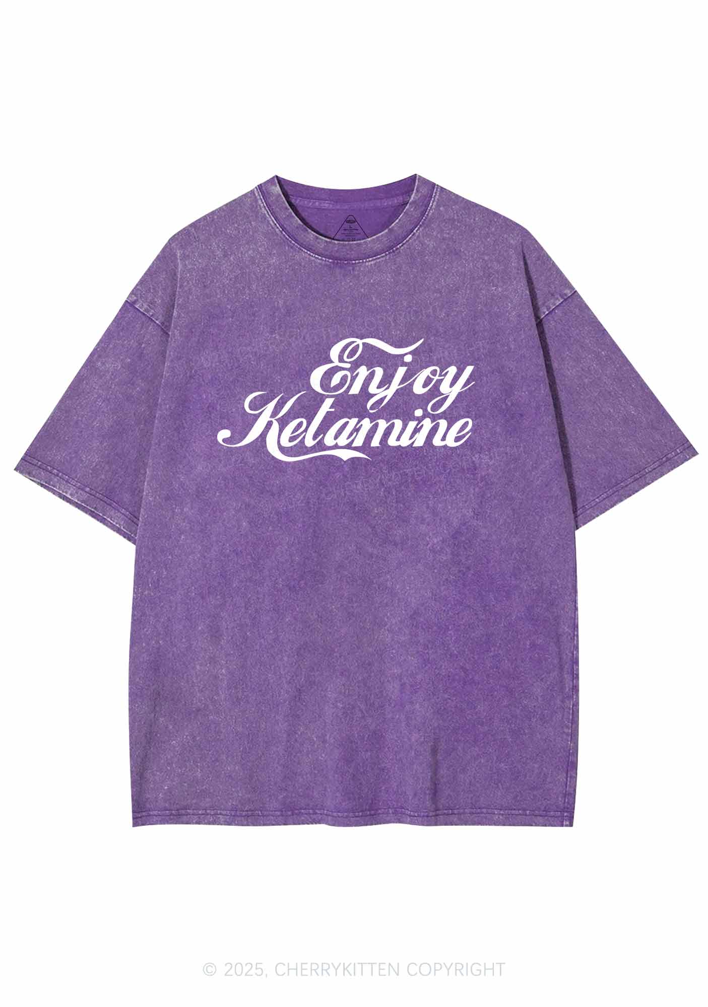 Enjoy Your K Y2K Washed Tee Cherrykitten - Image 5