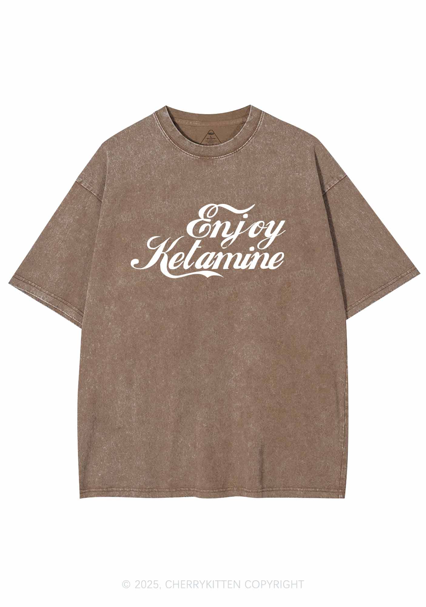 Enjoy Your K Y2K Washed Tee Cherrykitten - Image 6
