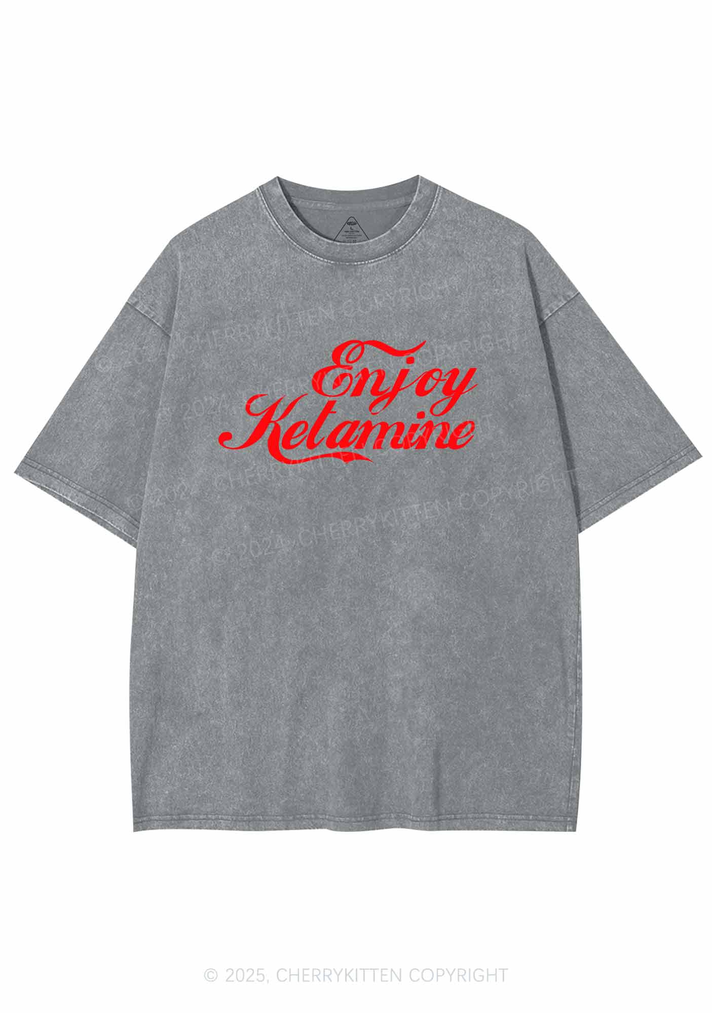 Enjoy Your K Y2K Washed Tee Cherrykitten - Image 7